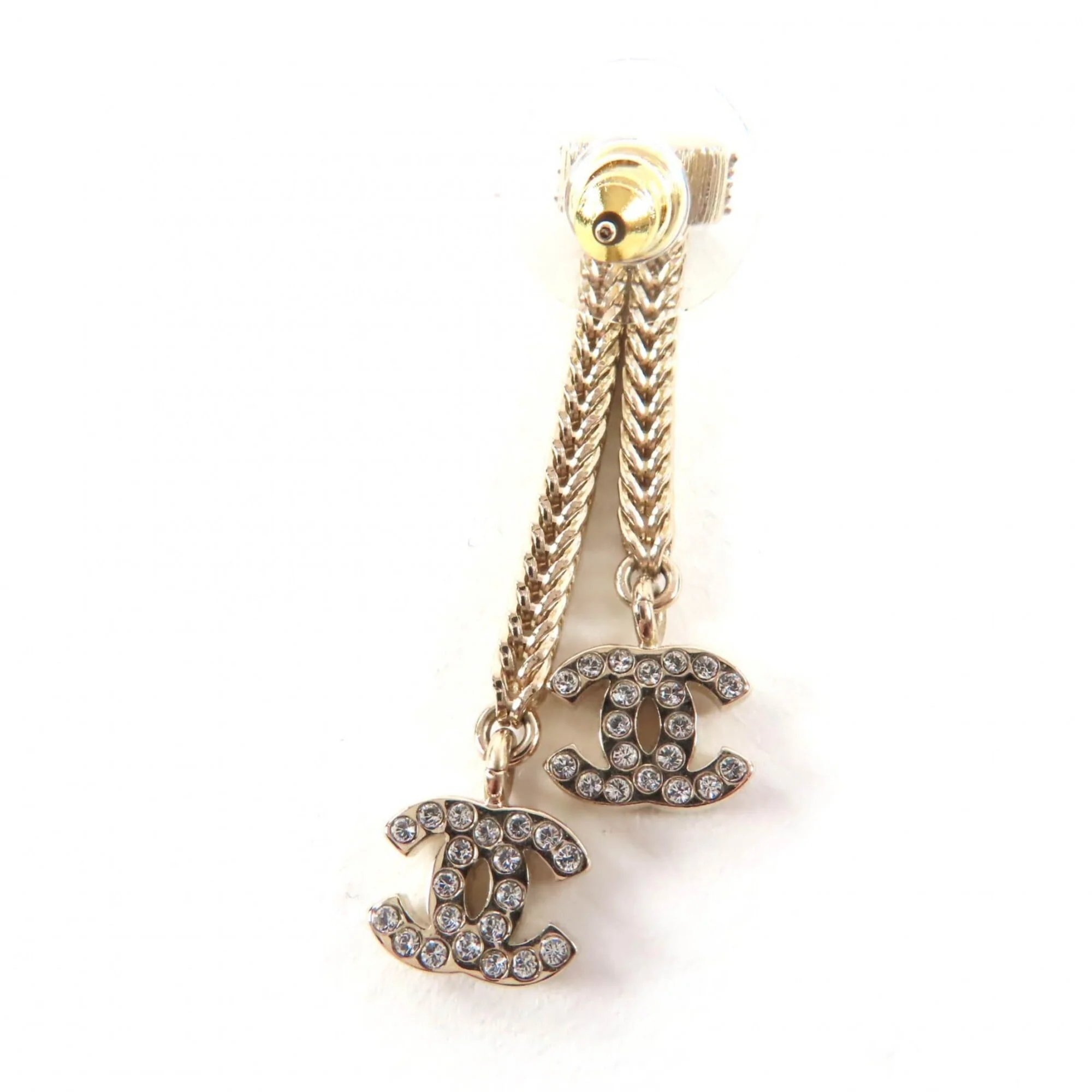 CC Logo Earrings Metal Gold-Tone Metal - Image 6