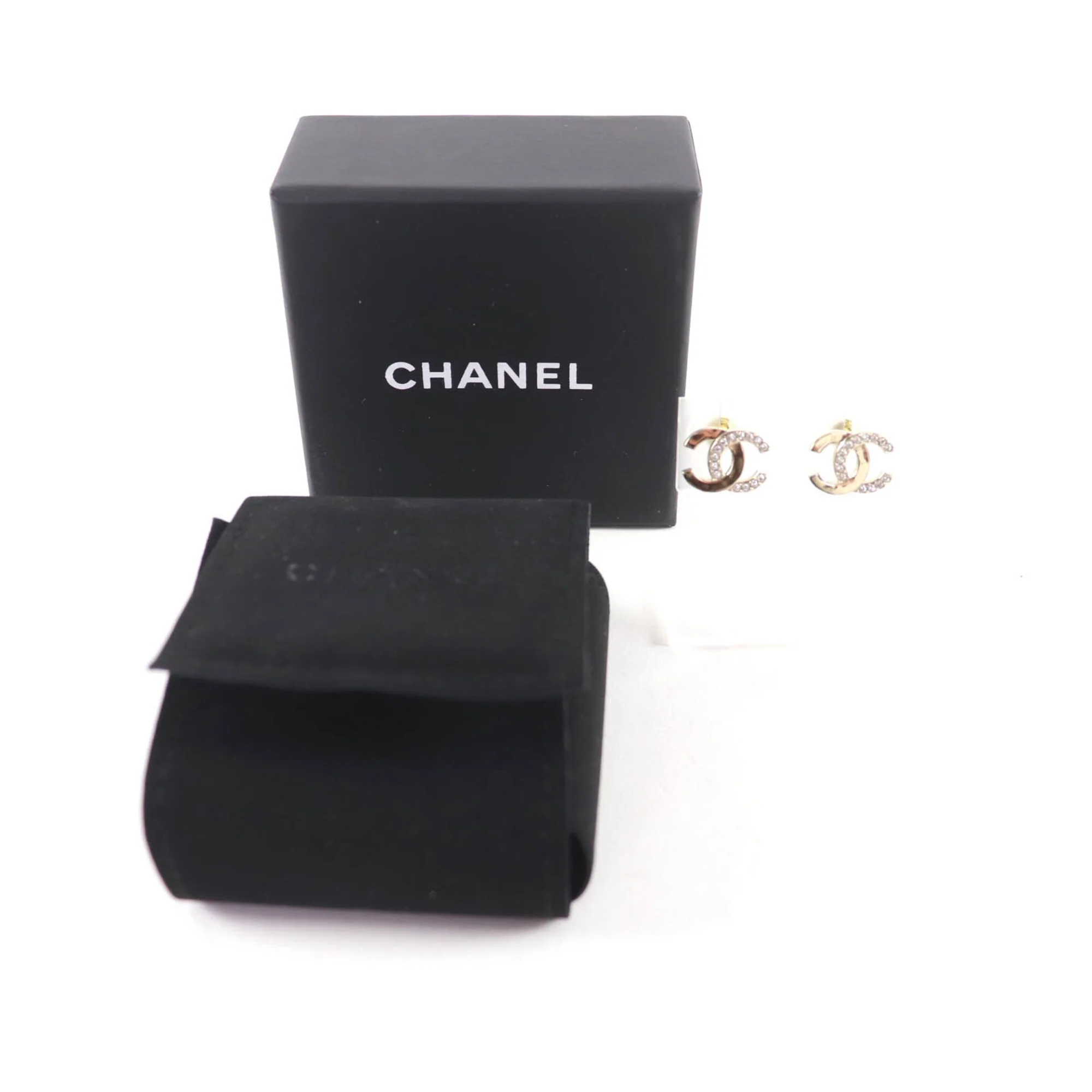 CC Logo Earrings Metal Gold-Tone Metal - Image 2
