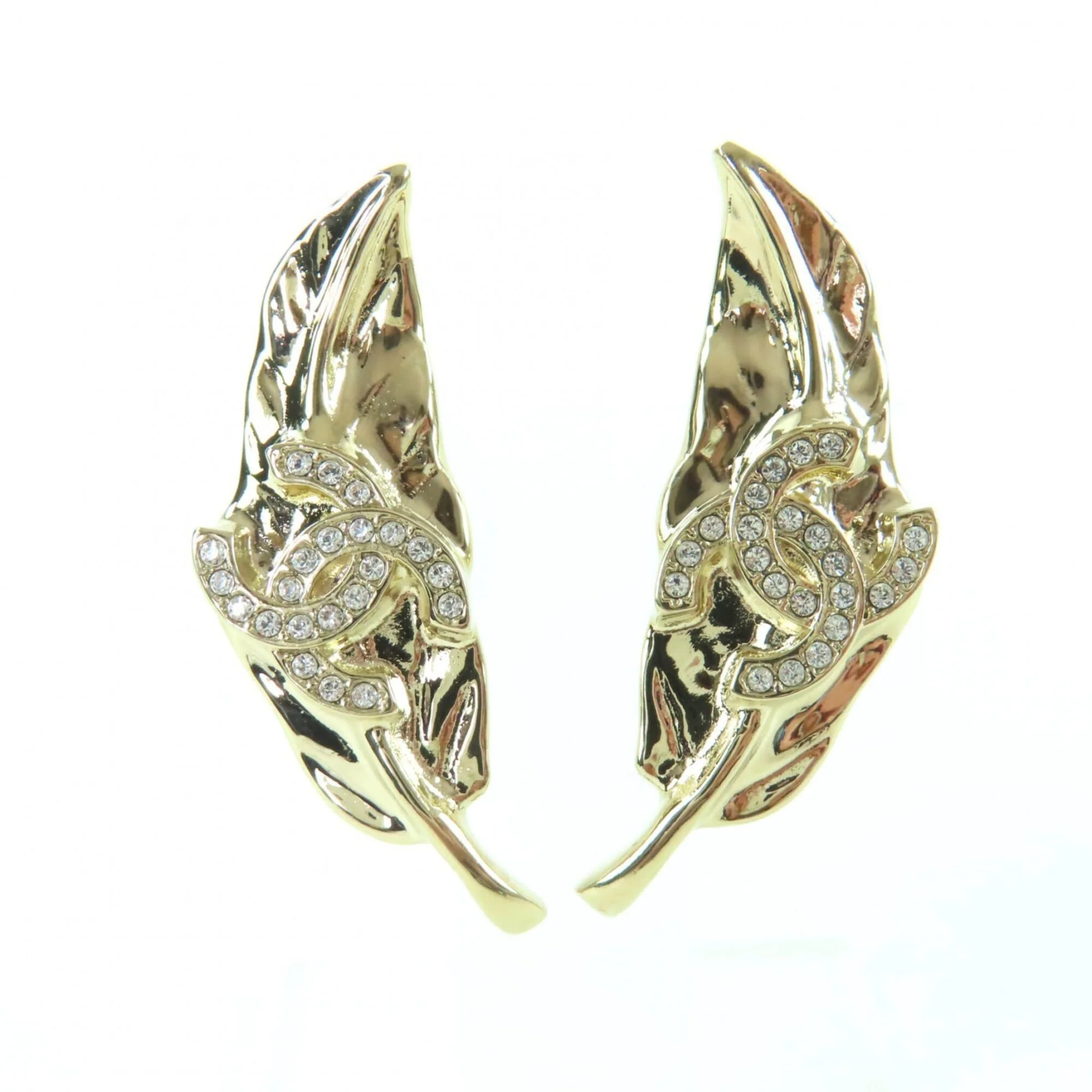 CC Logo Earrings Metal Gold-Tone Metal