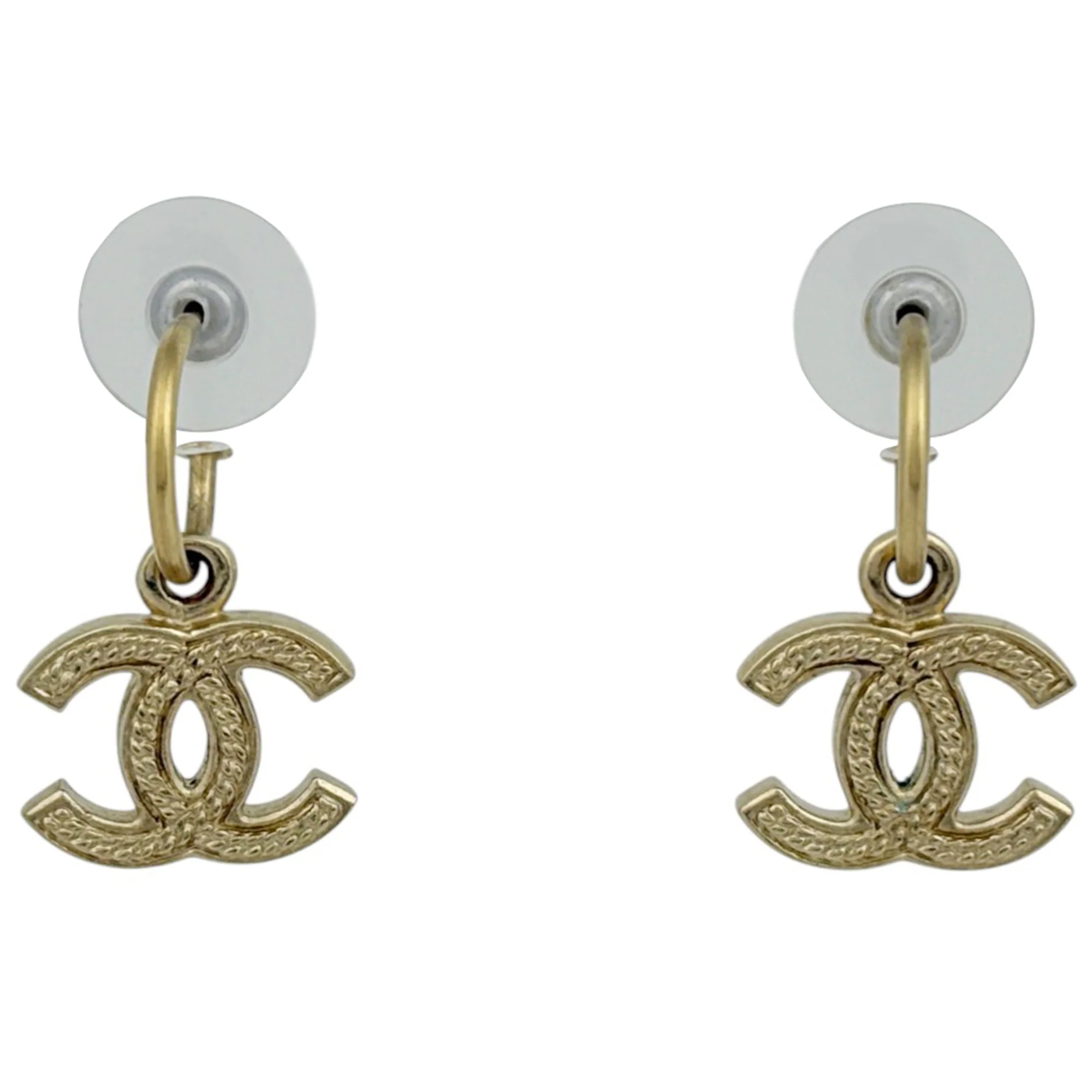 CC Logo Earrings Metal Gold-Tone Metal