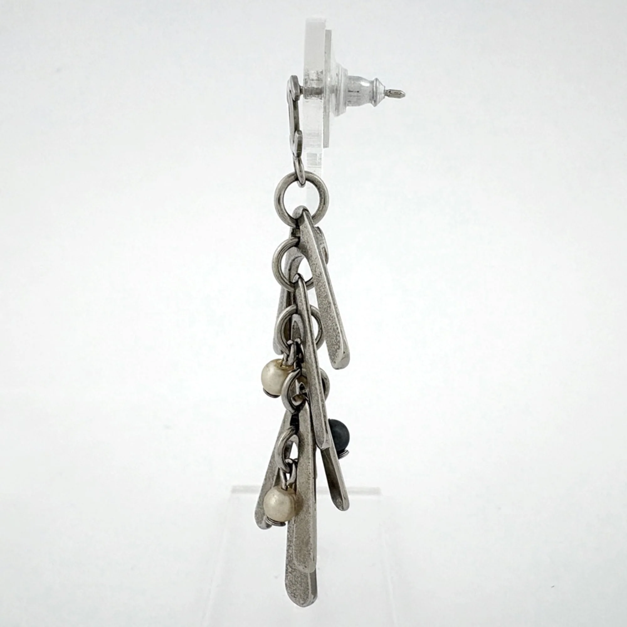 CC Logo Earrings Metal Silver-Tone Metal - Image 2