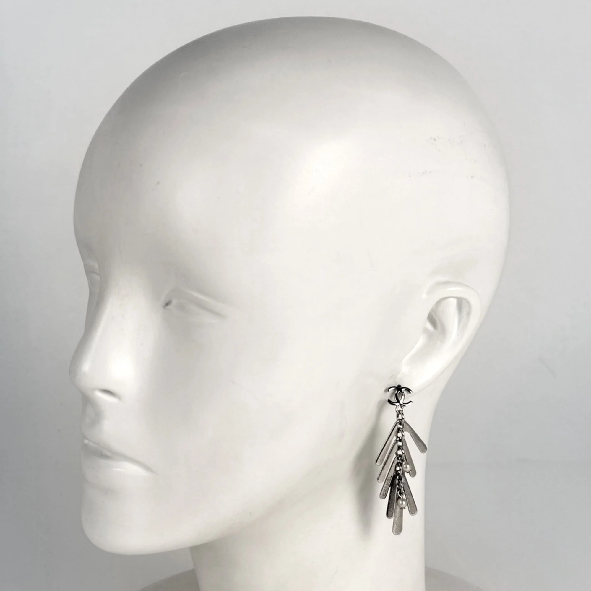 CC Logo Earrings Metal Silver-Tone Metal - Image 6