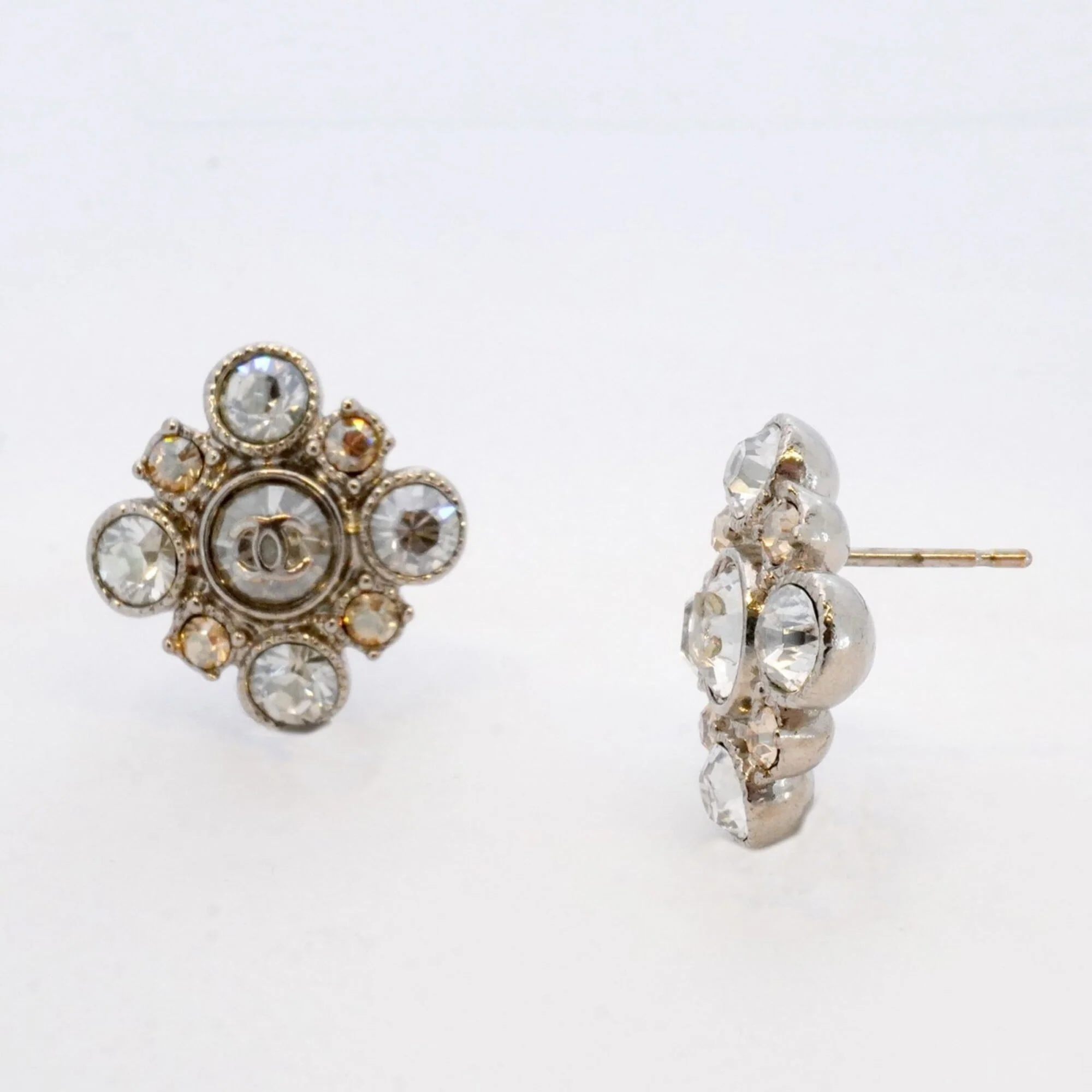 CC Logo Earrings Silver-Tone Metal - Image 3