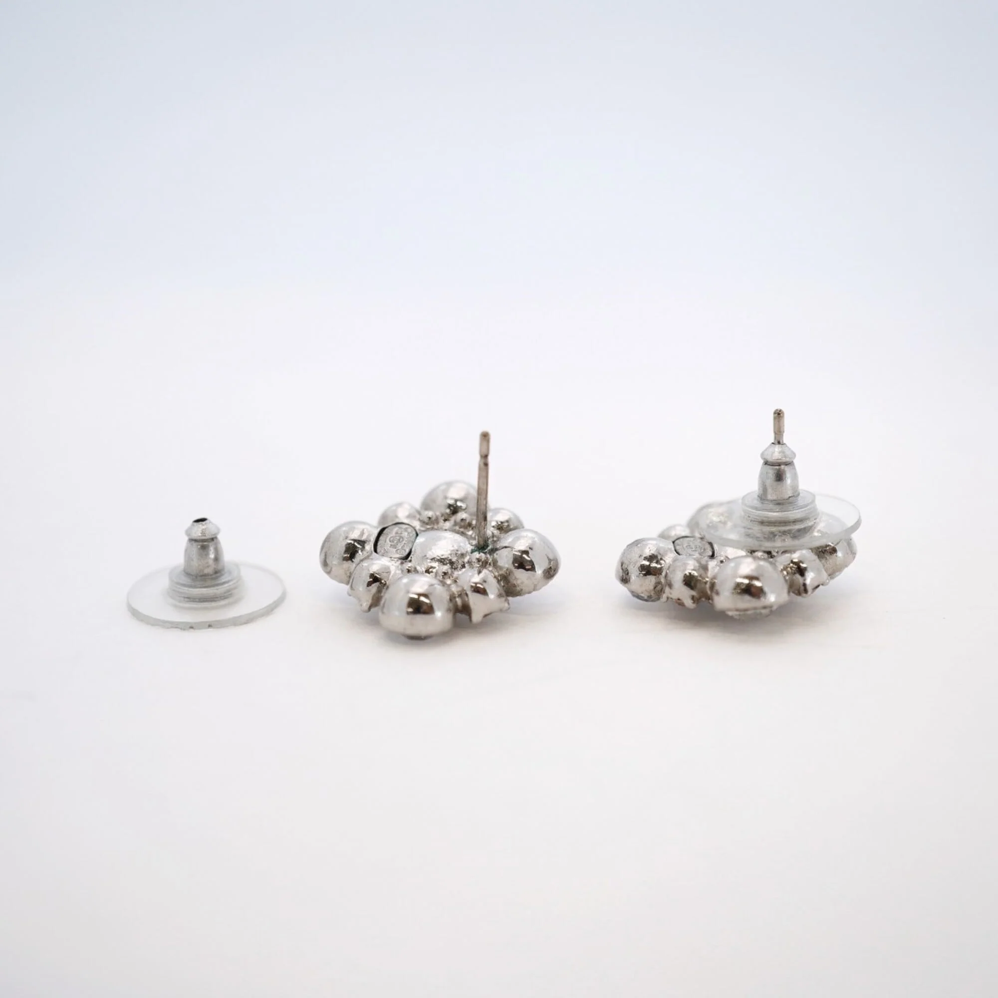 CC Logo Earrings Silver-Tone Metal - Image 4
