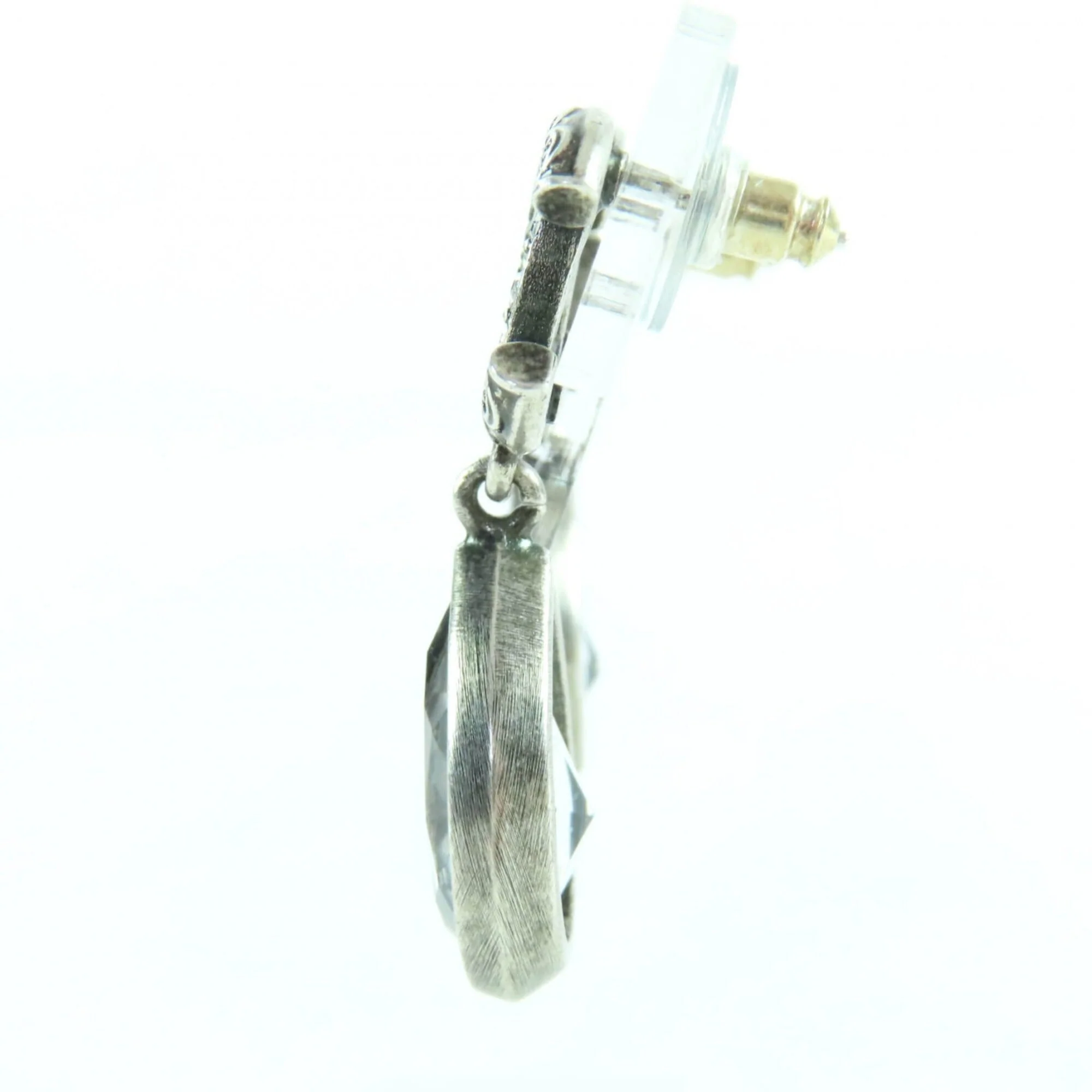 CC Logo Earrings Silver-Tone Metal Silver-Tone Metal - Image 3