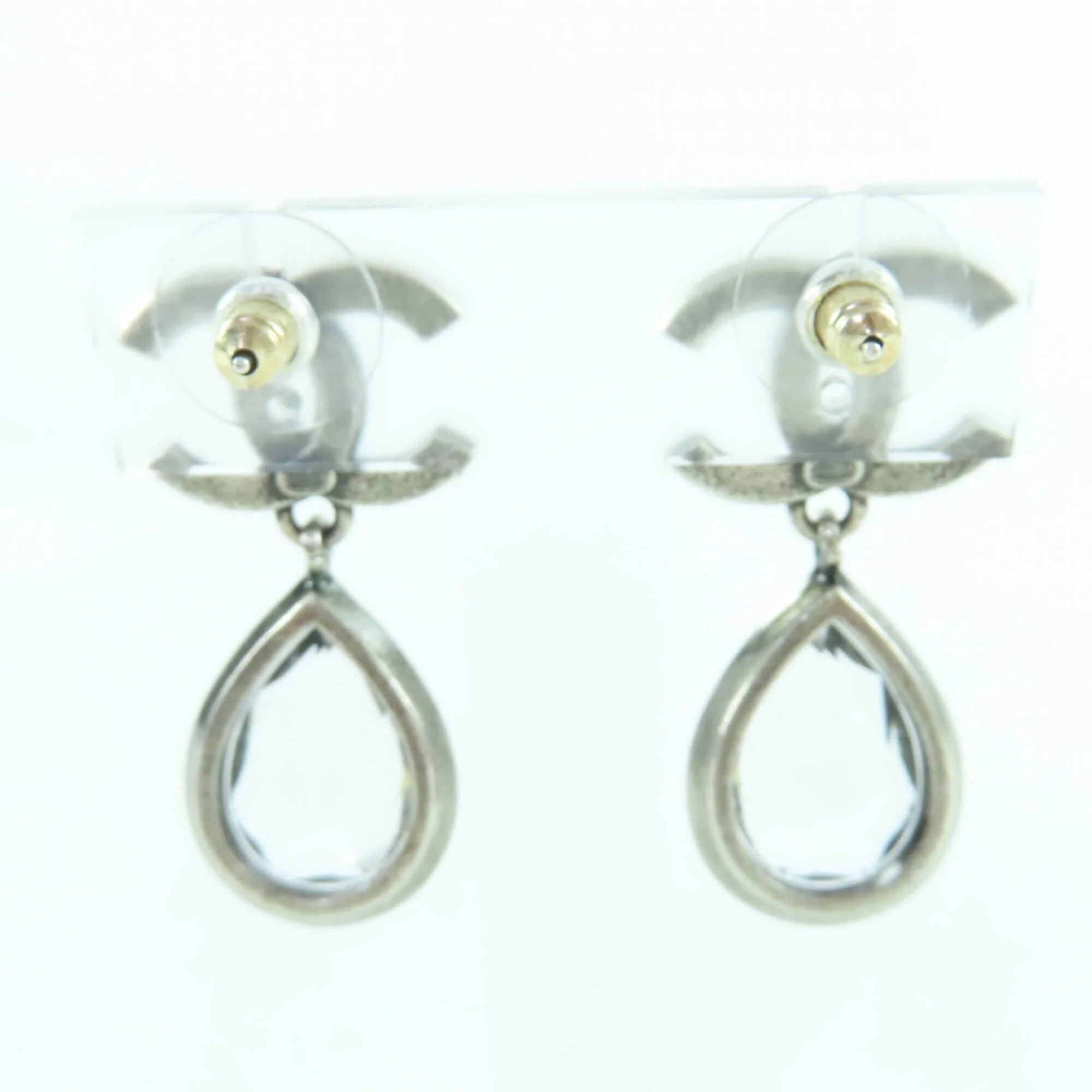 CC Logo Earrings Silver-Tone Metal Silver-Tone Metal - Image 4