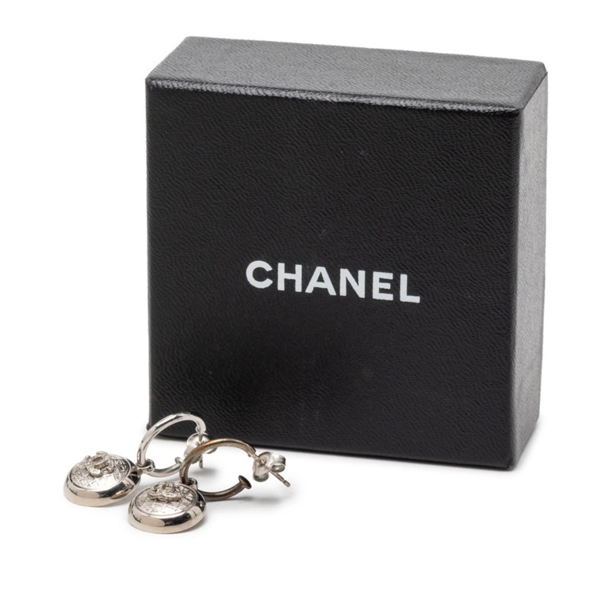 CC Logo Earrings Silver-Tone Metal Silver-Tone Metal - Image 4