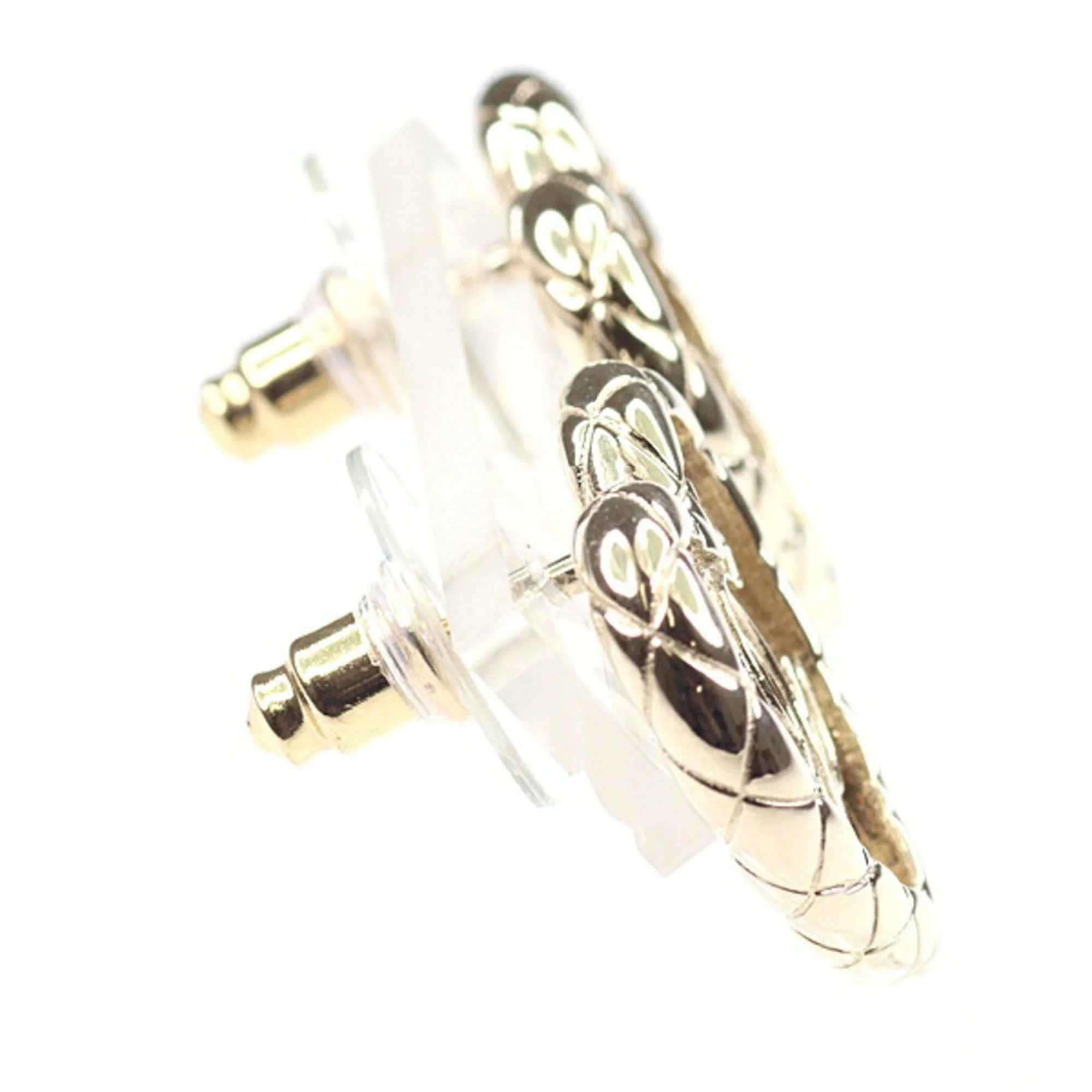 CC Logo Heart Earrings Gold-Tone Metal Gold-Tone Metal - Image 4