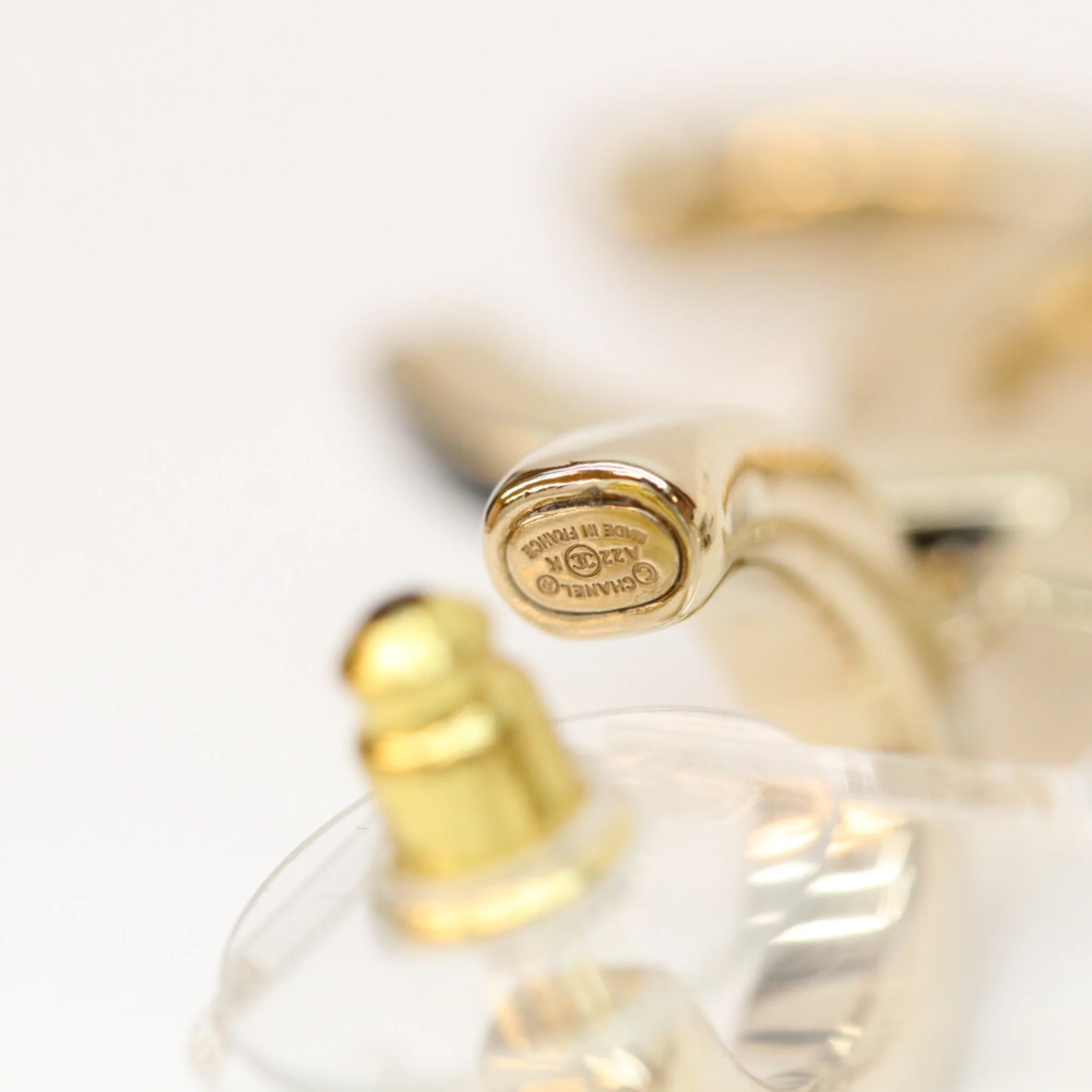 CC Logo Hoop Earrings Gold-Tone Metal Gold-Tone Metal - Image 5