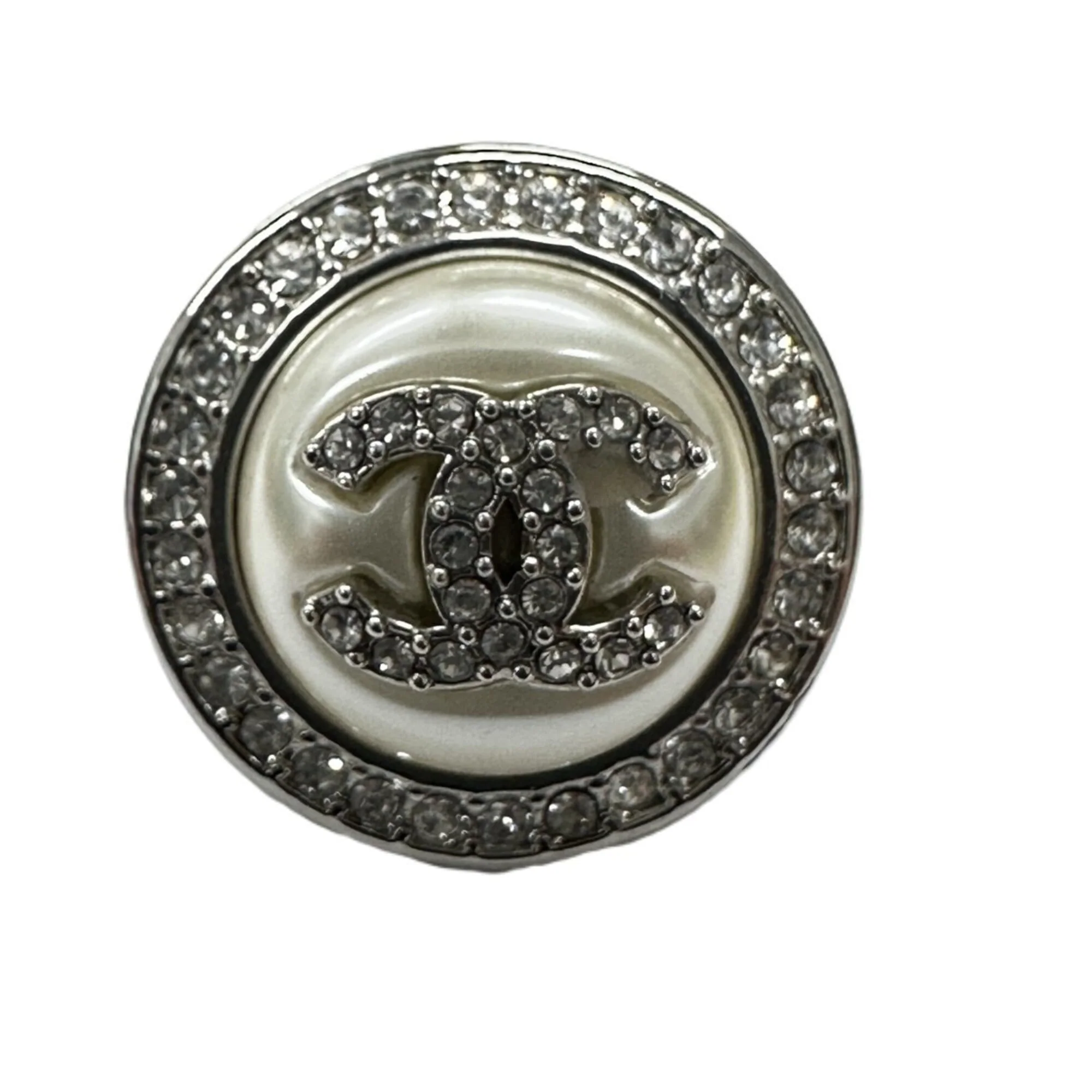 CC Logo Round Earrings Sterling Silver Silver-Tone Metal - Image 5