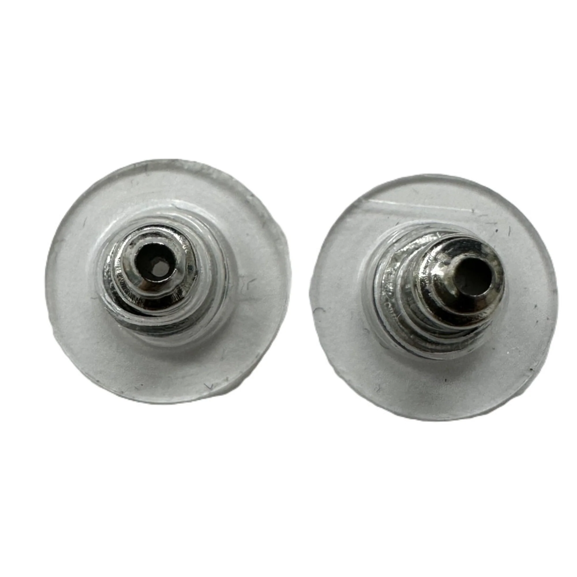 CC Logo Round Earrings Sterling Silver Silver-Tone Metal - Image 8