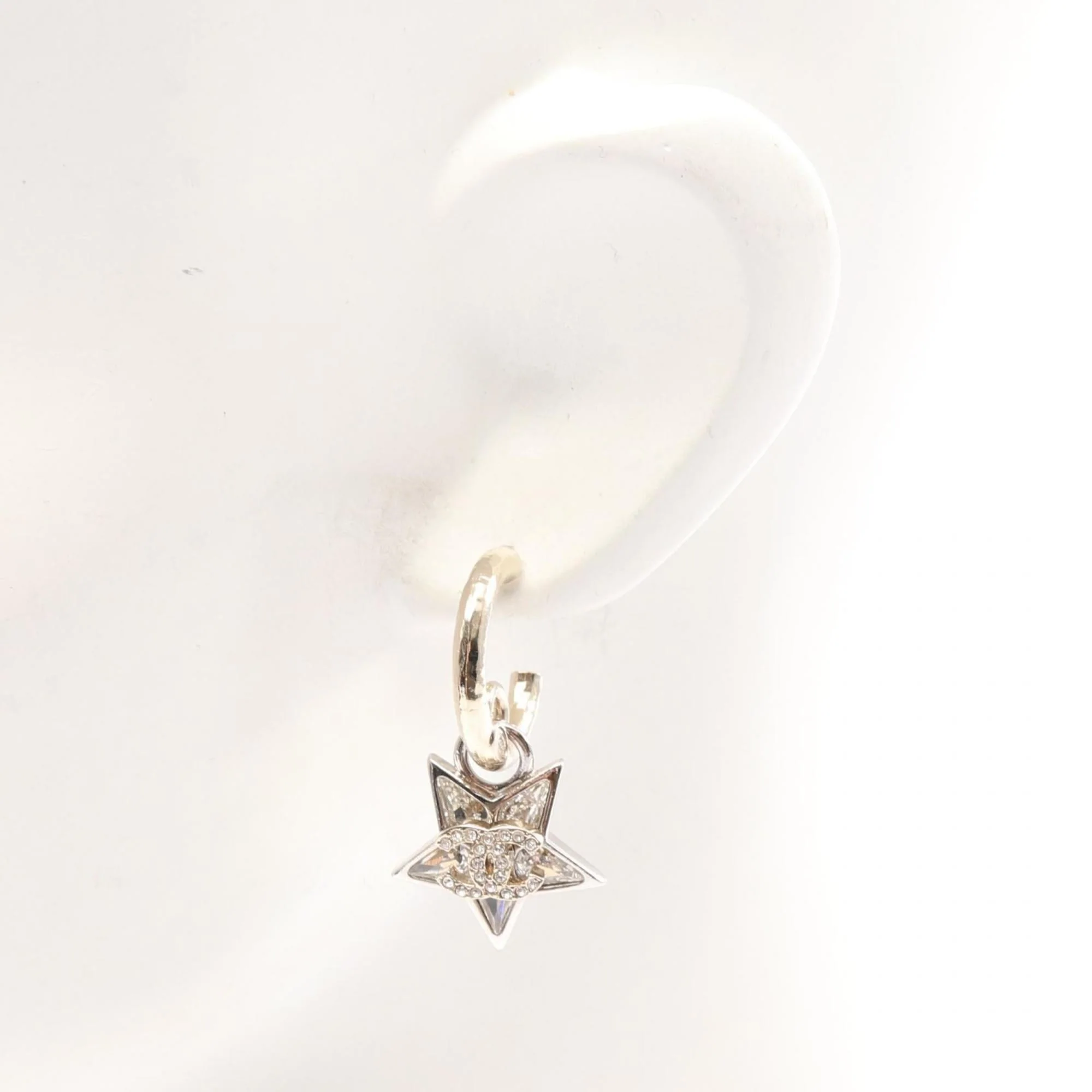 CC Logo Star Clover Earrings Sterling Silver - Image 5