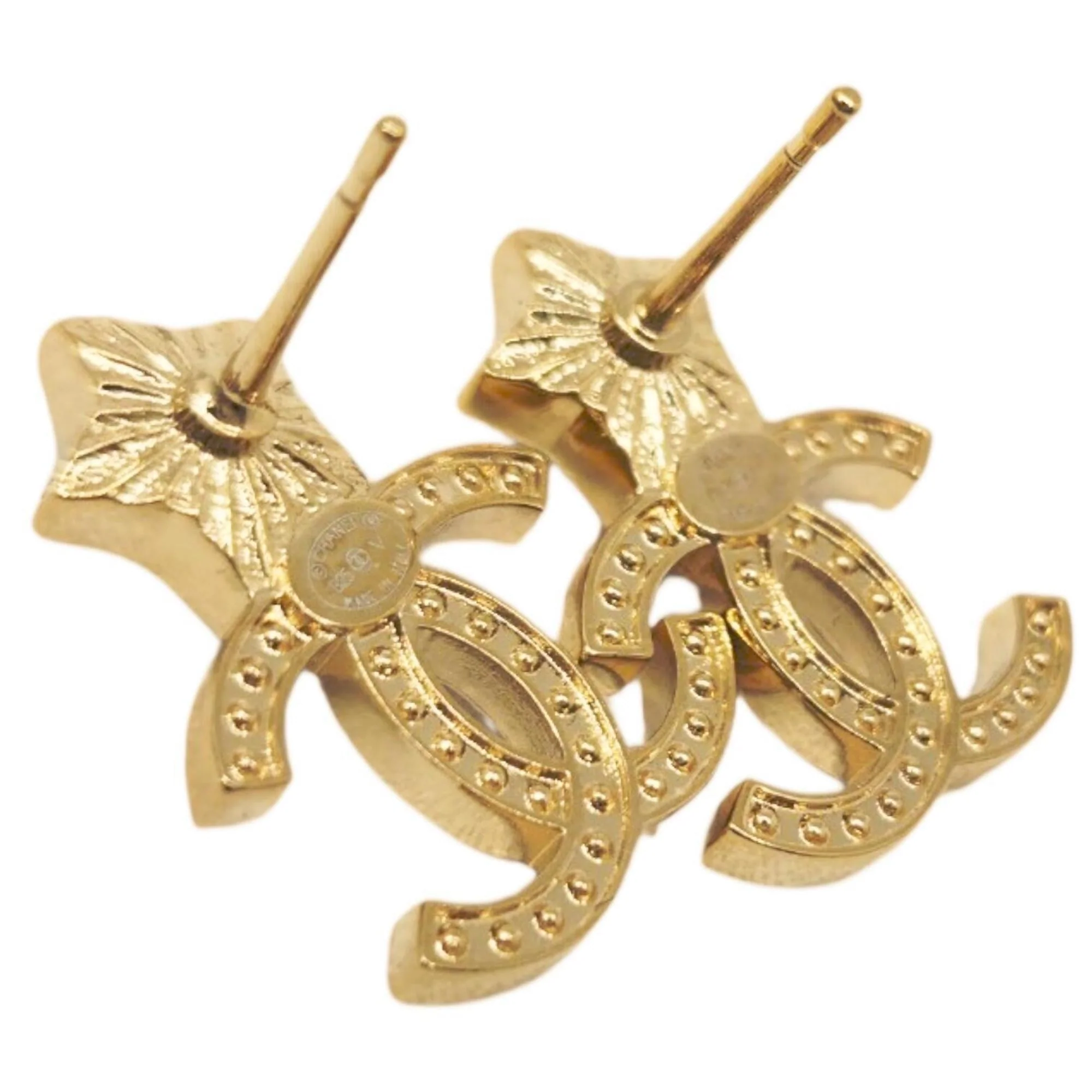 CC Logo Star Earrings Gold-Tone Metal Gold-Tone Metal - Image 5