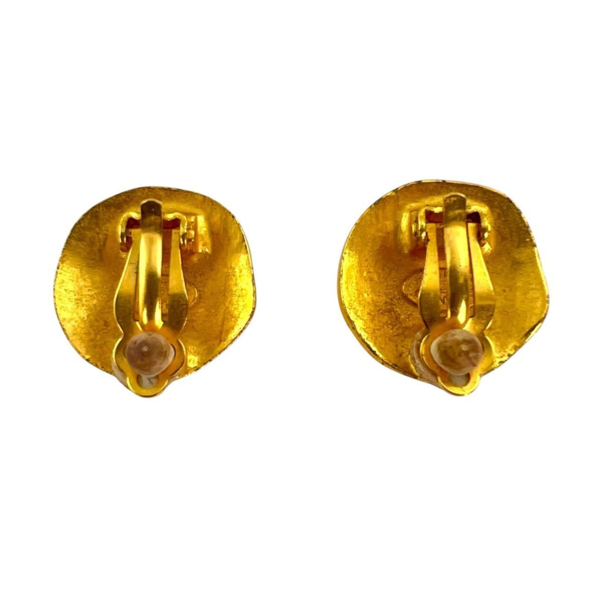 CC Logo Turnlock Round Earrings Metal Gold-Tone Metal - Image 6