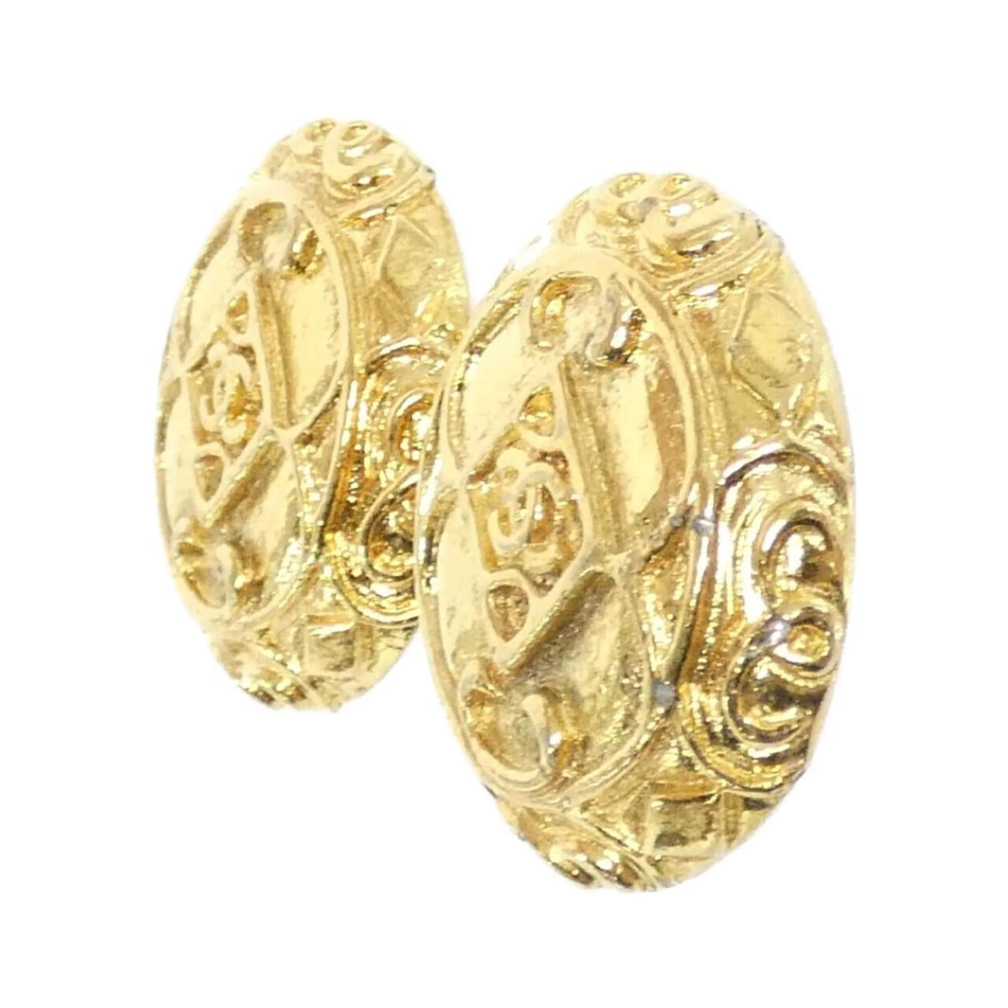 Clip-On Earrings Clip-On Gold-Tone Metal - Image 2