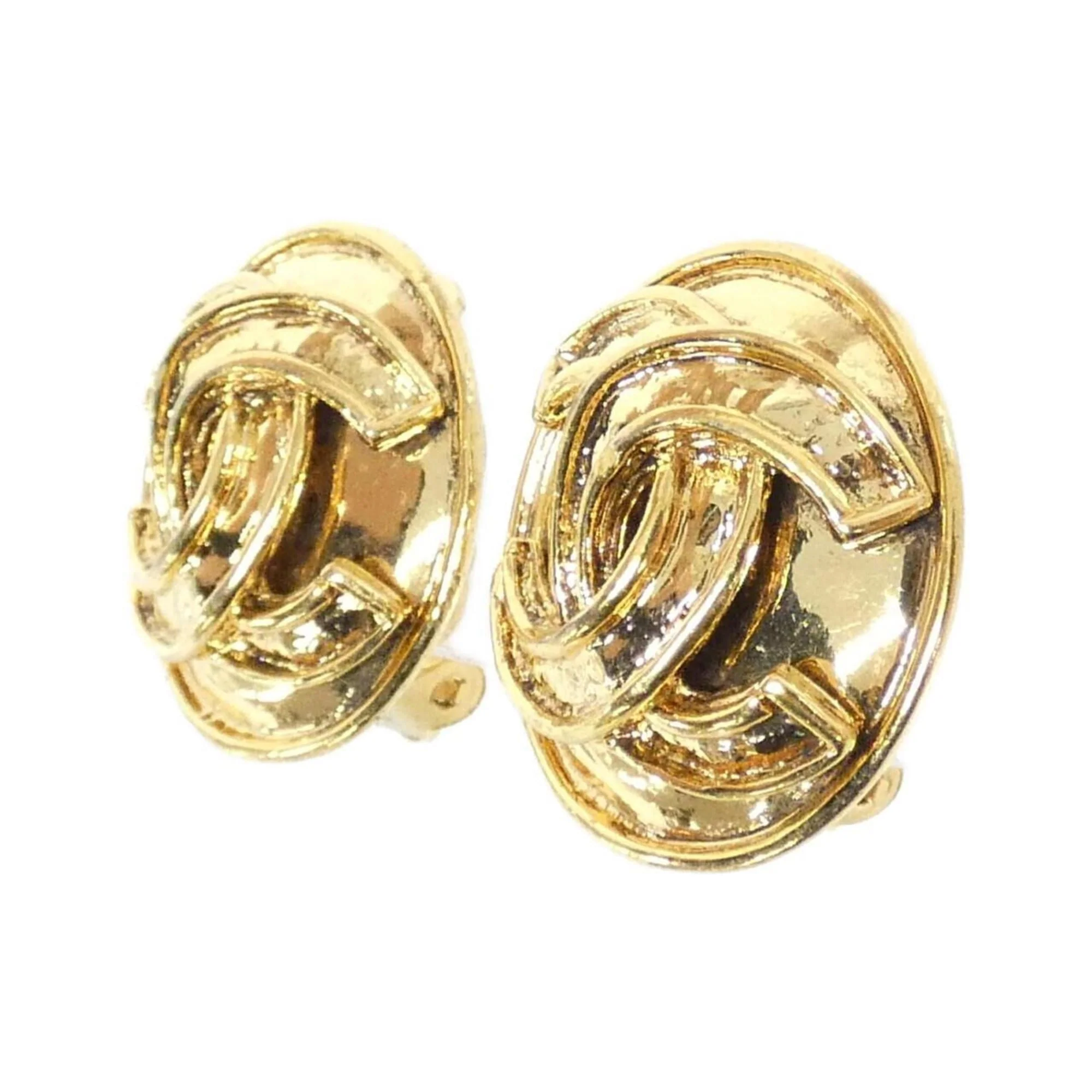 Clip-On Earrings Clip-On Gold-Tone Metal - Image 2