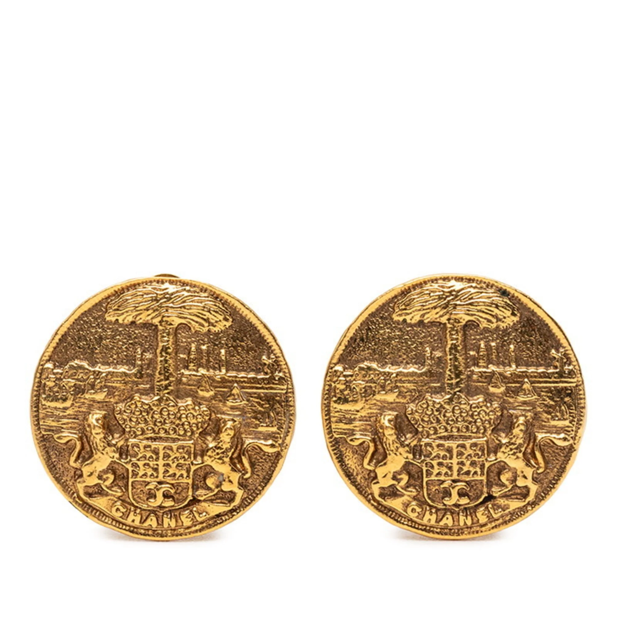 Clip-On Earrings Clip-On Gold-Tone Metal