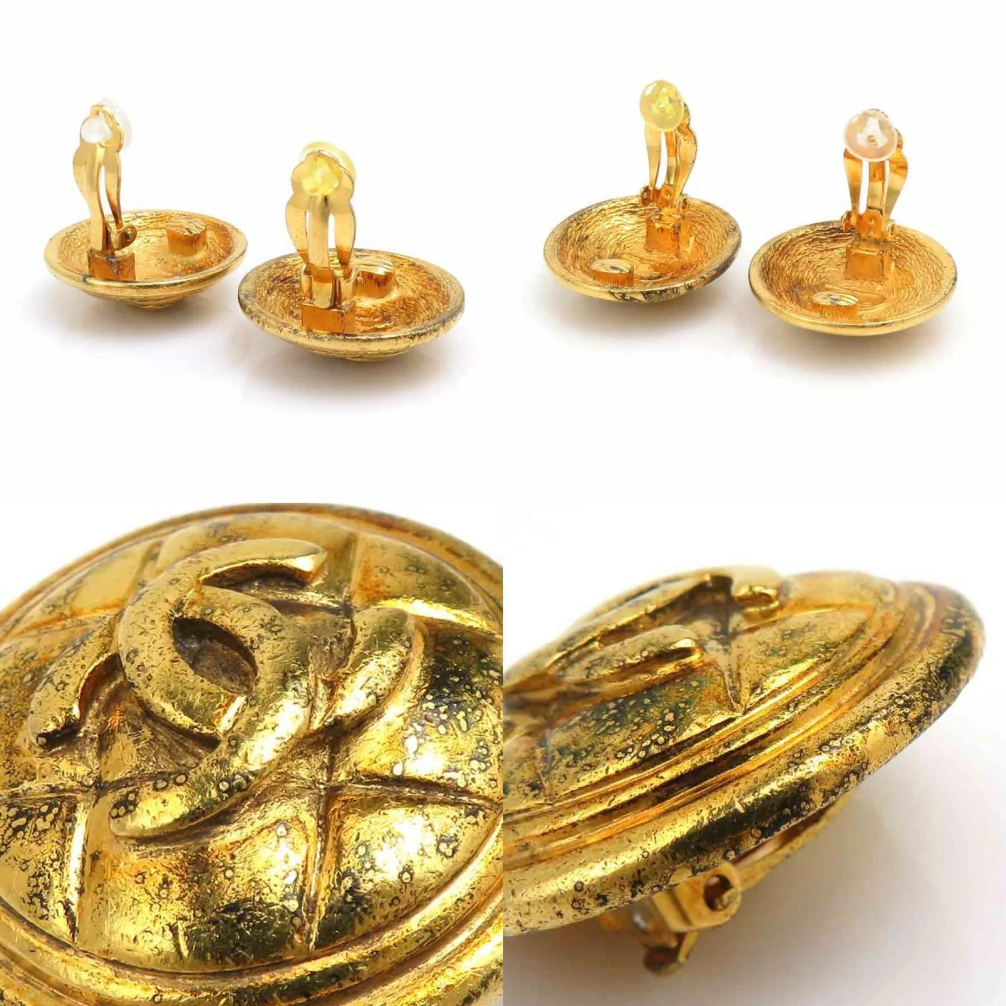 Clip-On Earrings Clip-On Gold-Tone Metal - Image 3