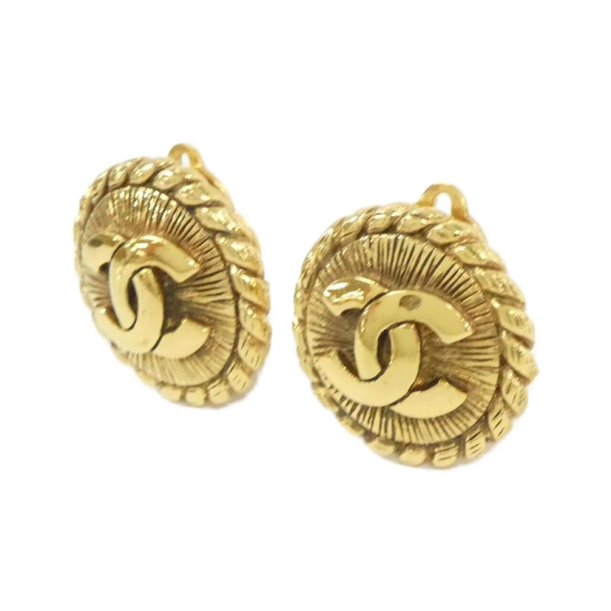 Clip-On Earrings Clip-On Gold-Tone Metal - Image 2