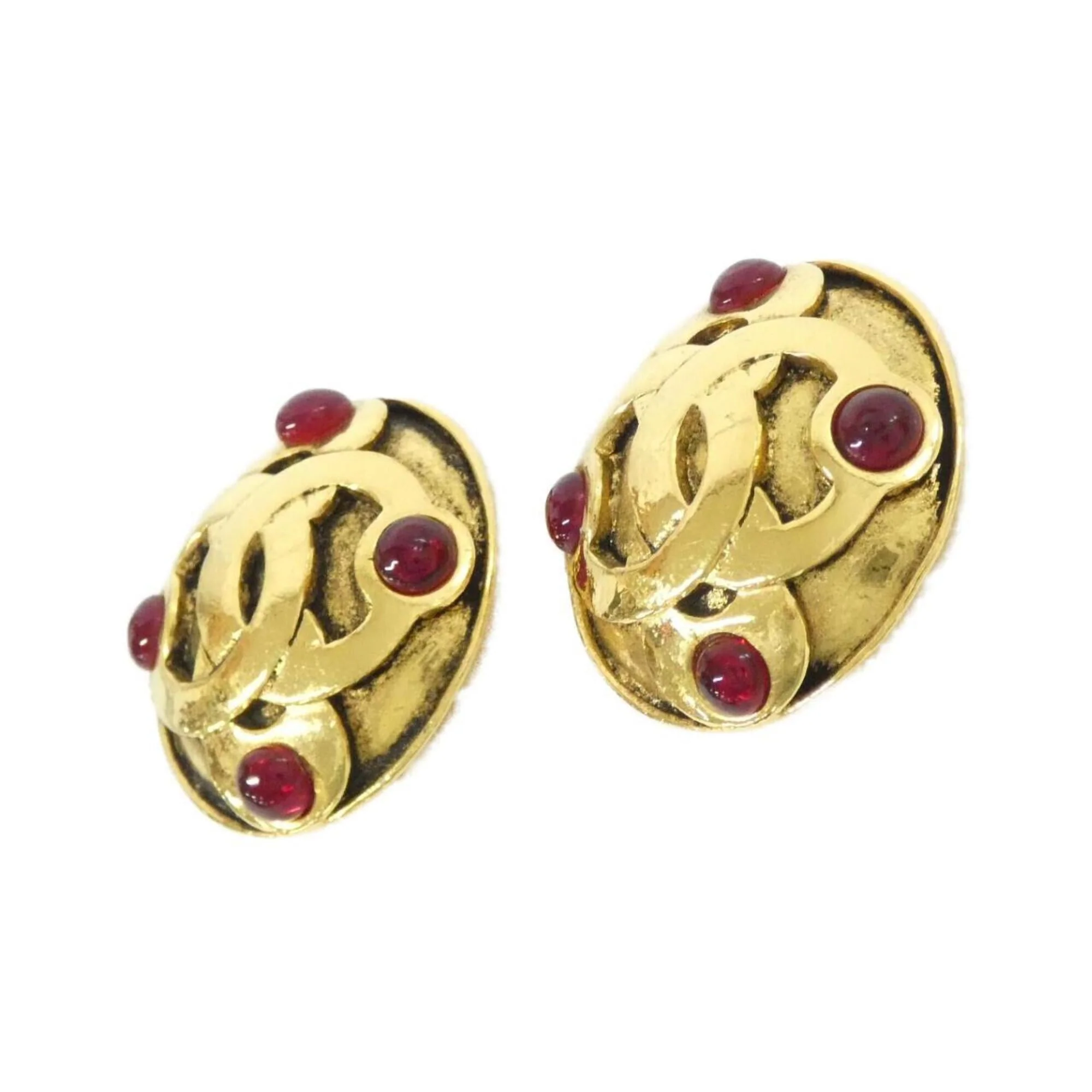 Clip-On Earrings Clip-On Gold-Tone Metal - Image 2