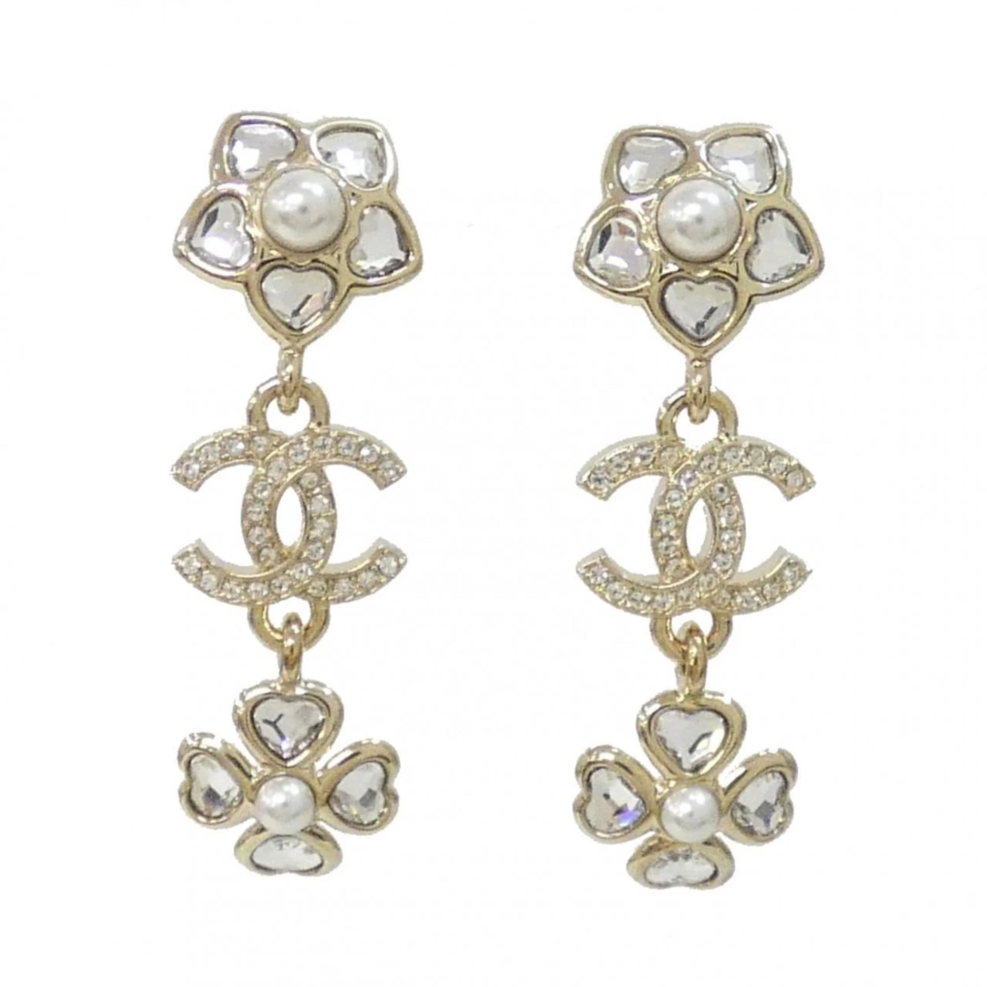Earrings Gold-Tone Metal