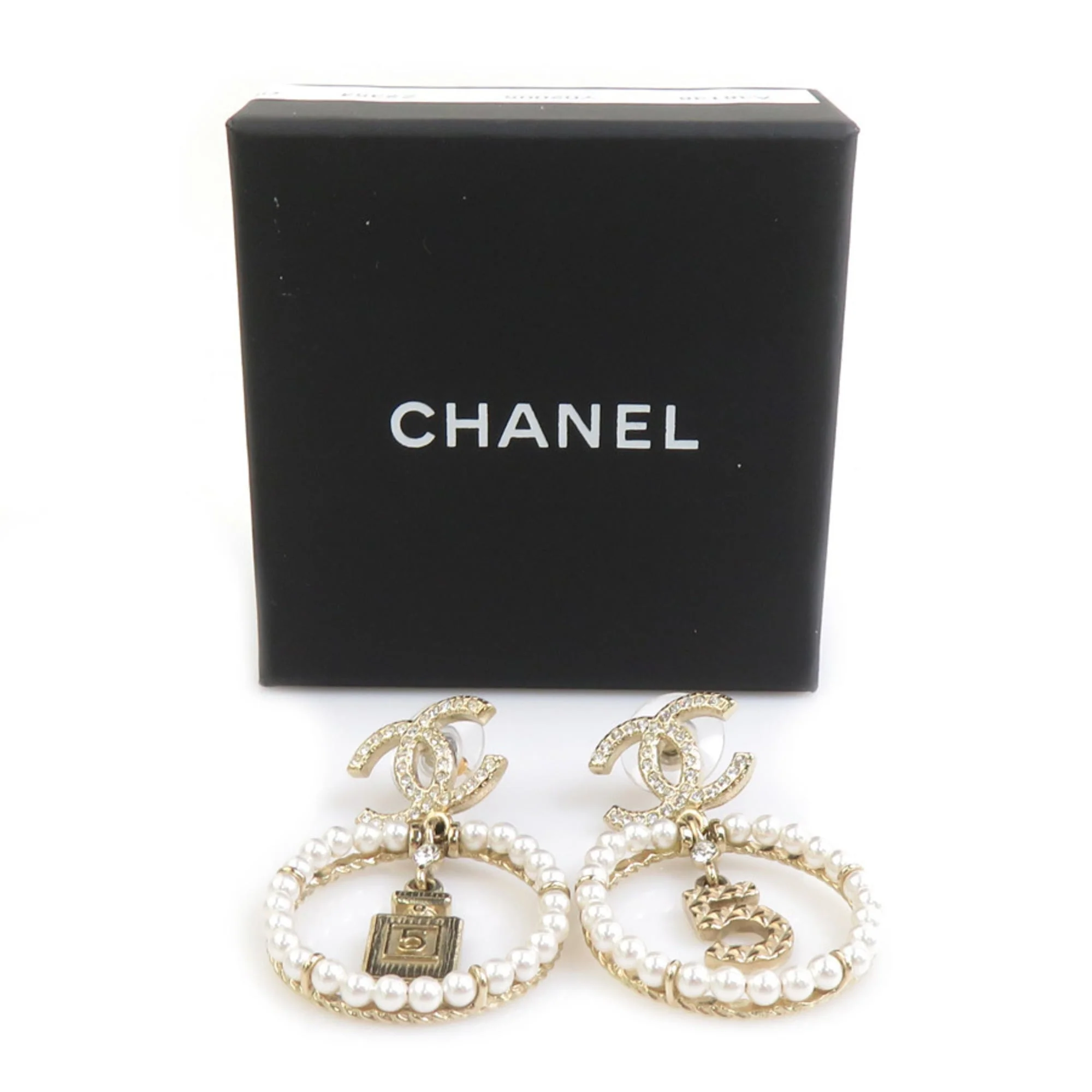 Earrings Pearl Gold-Tone Metal - Image 8