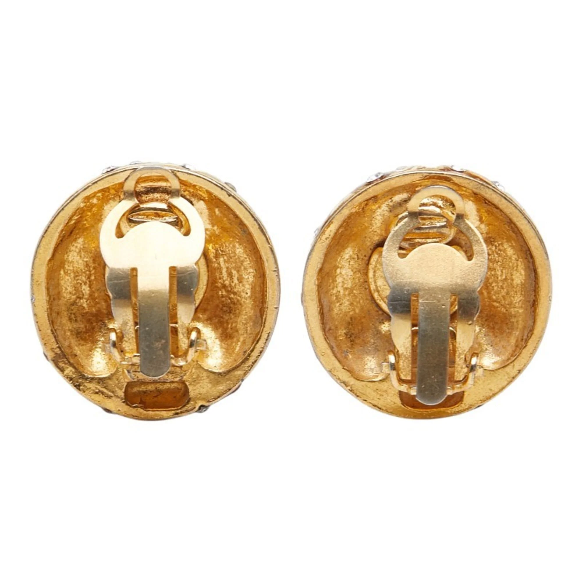 Earrings Rhinestone Gold-Tone Metal - Image 3