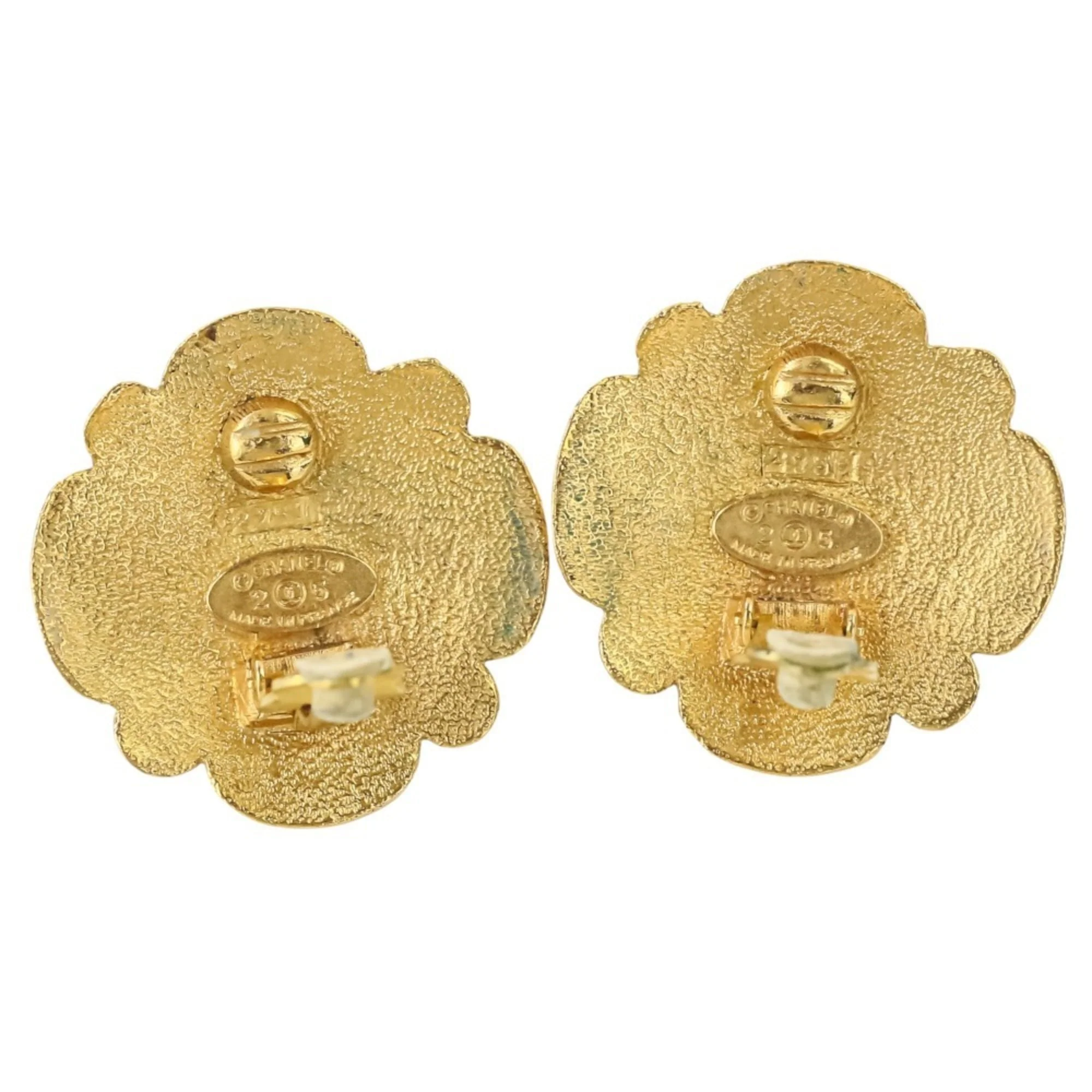 Vintage Clip-On Earrings Pearl Clip-On Gold-Tone Metal - Image 8