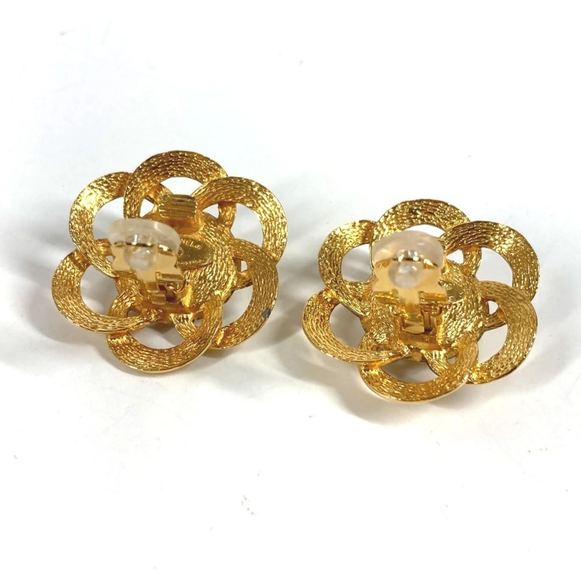 Vintage Clip-On Earrings Pearl Clip-On Gold-Tone Metal - Image 6