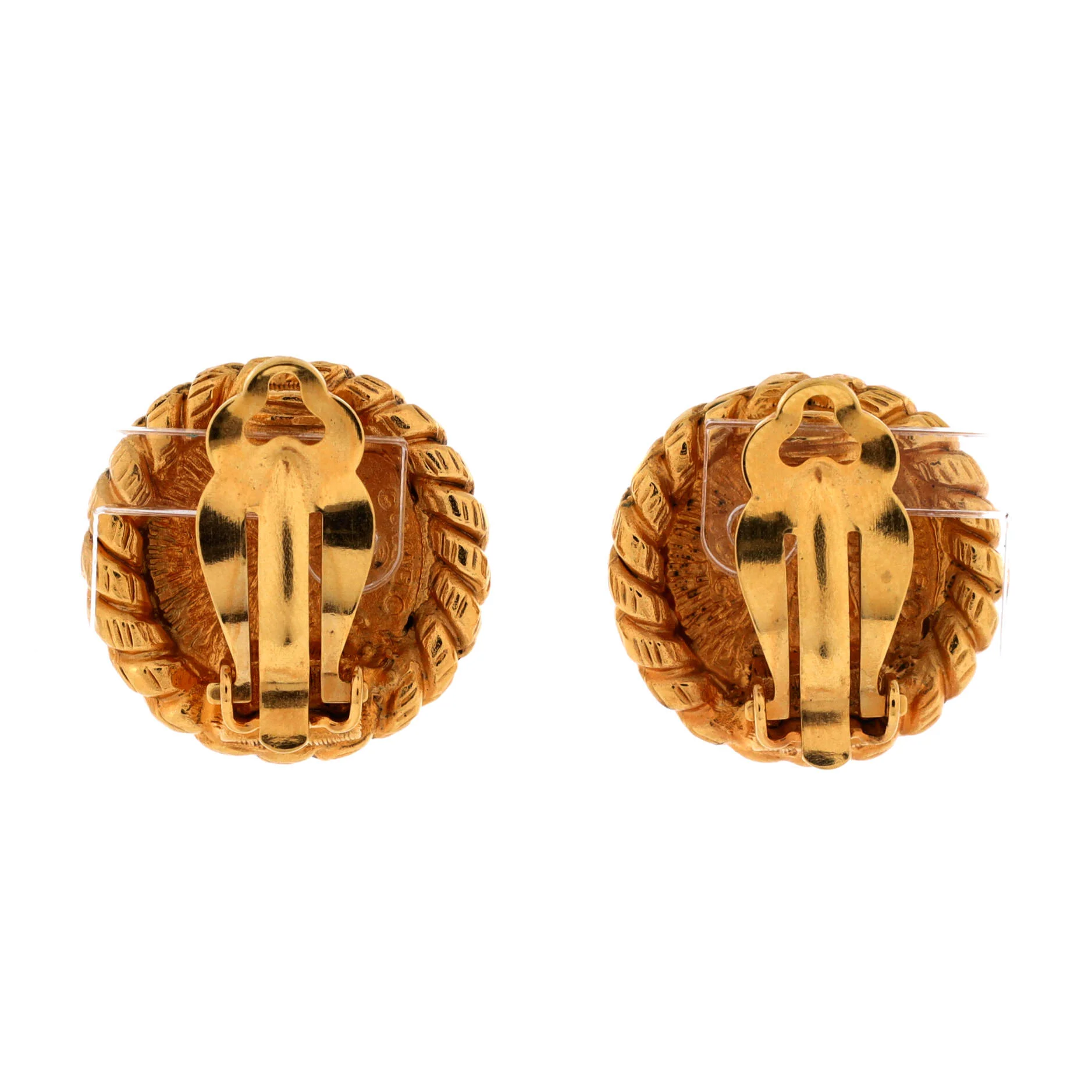 VIntage Radial CC Clip-On Earrings Metal - Image 2