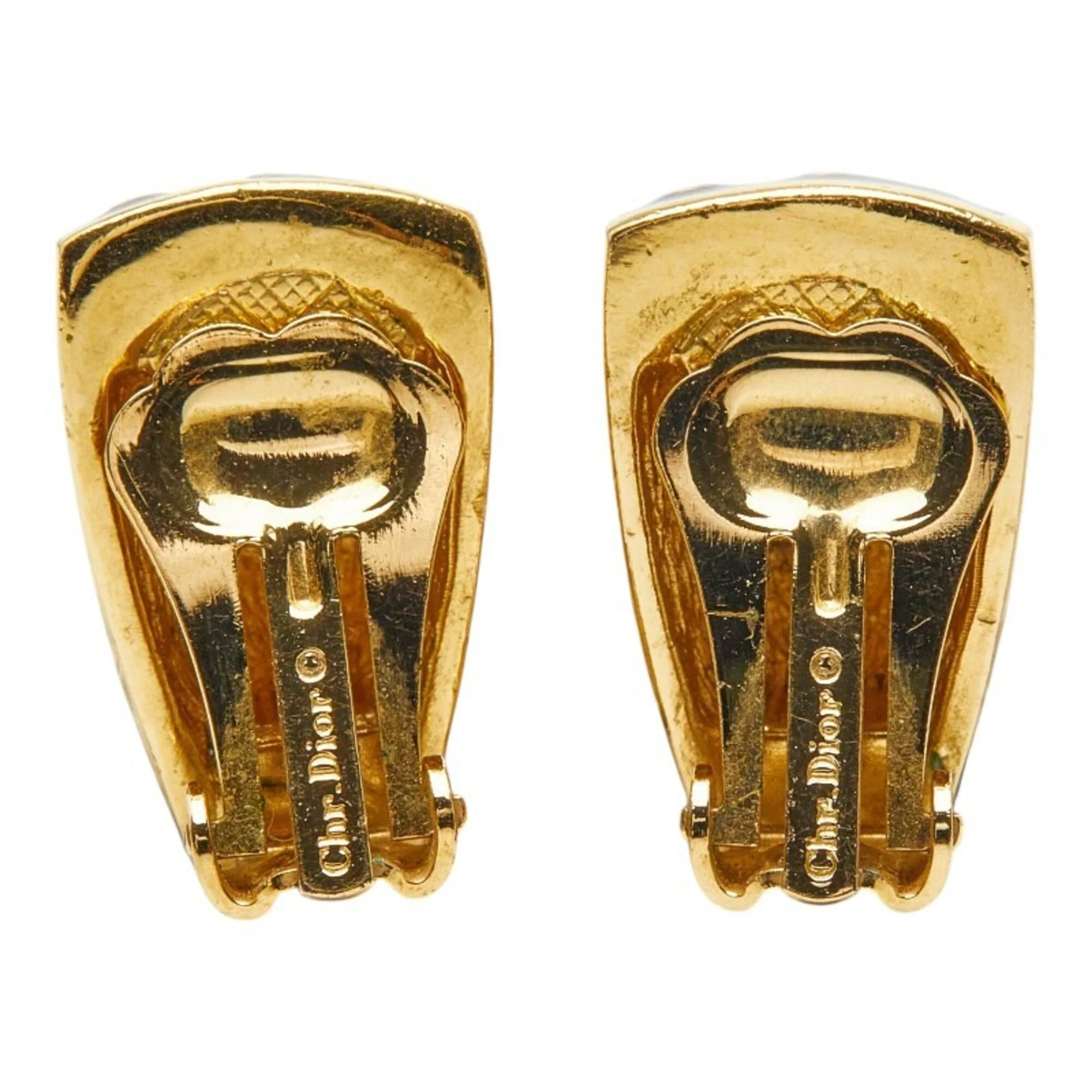 Clip-On Earrings Gold and Black Plated - Image 3