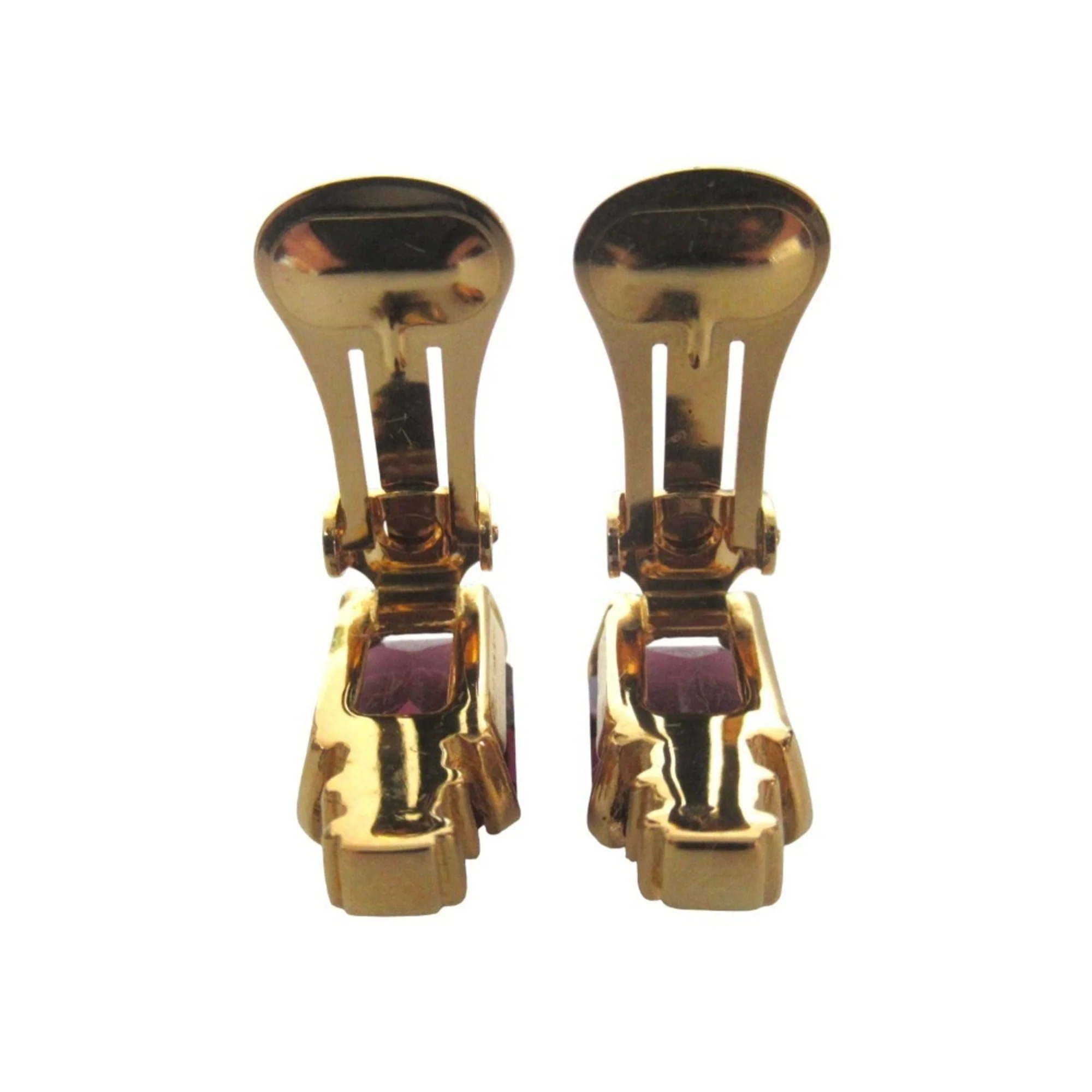 Clip-On Earrings Gold and Metal - Image 4