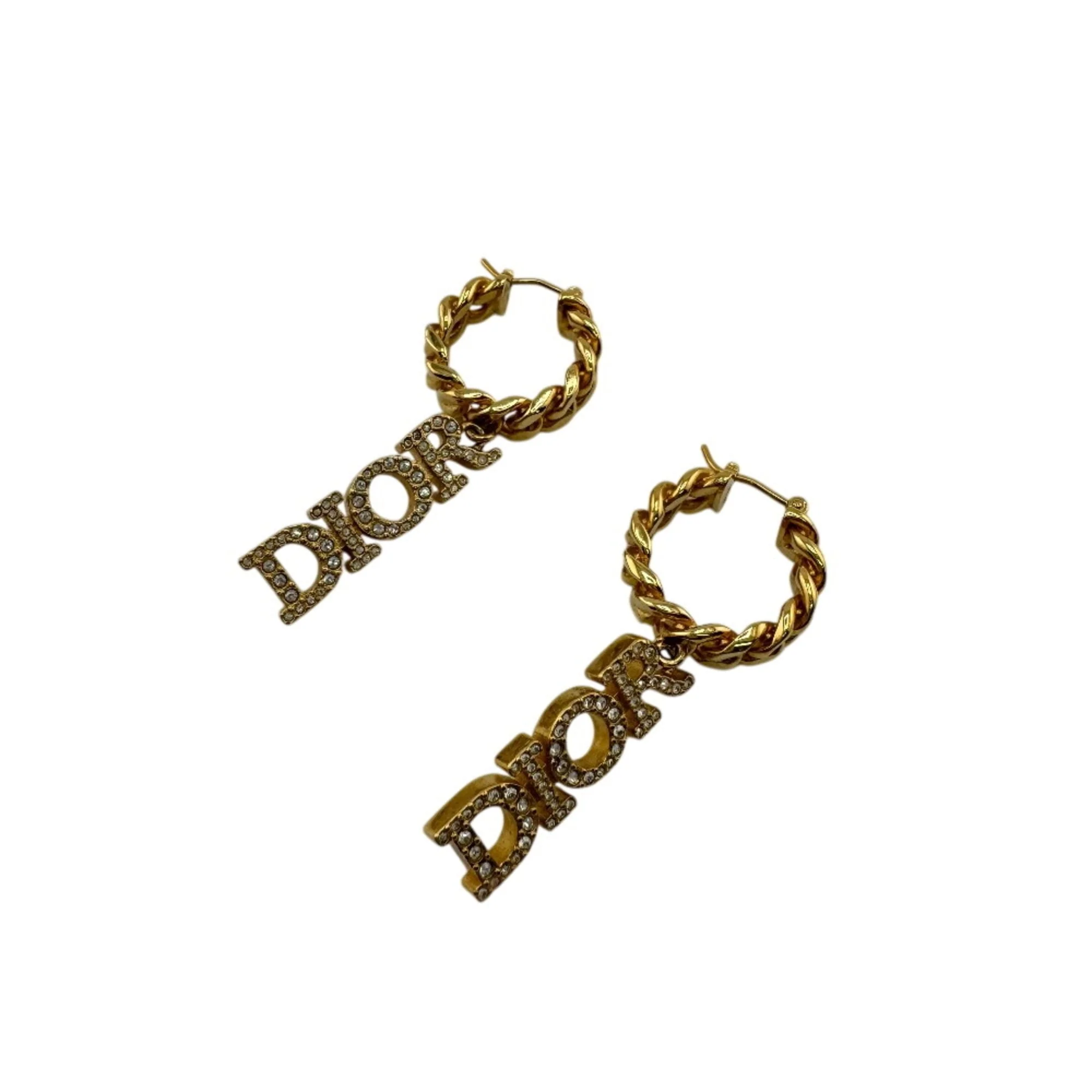 Earrings Hoop Gold-Tone Metal