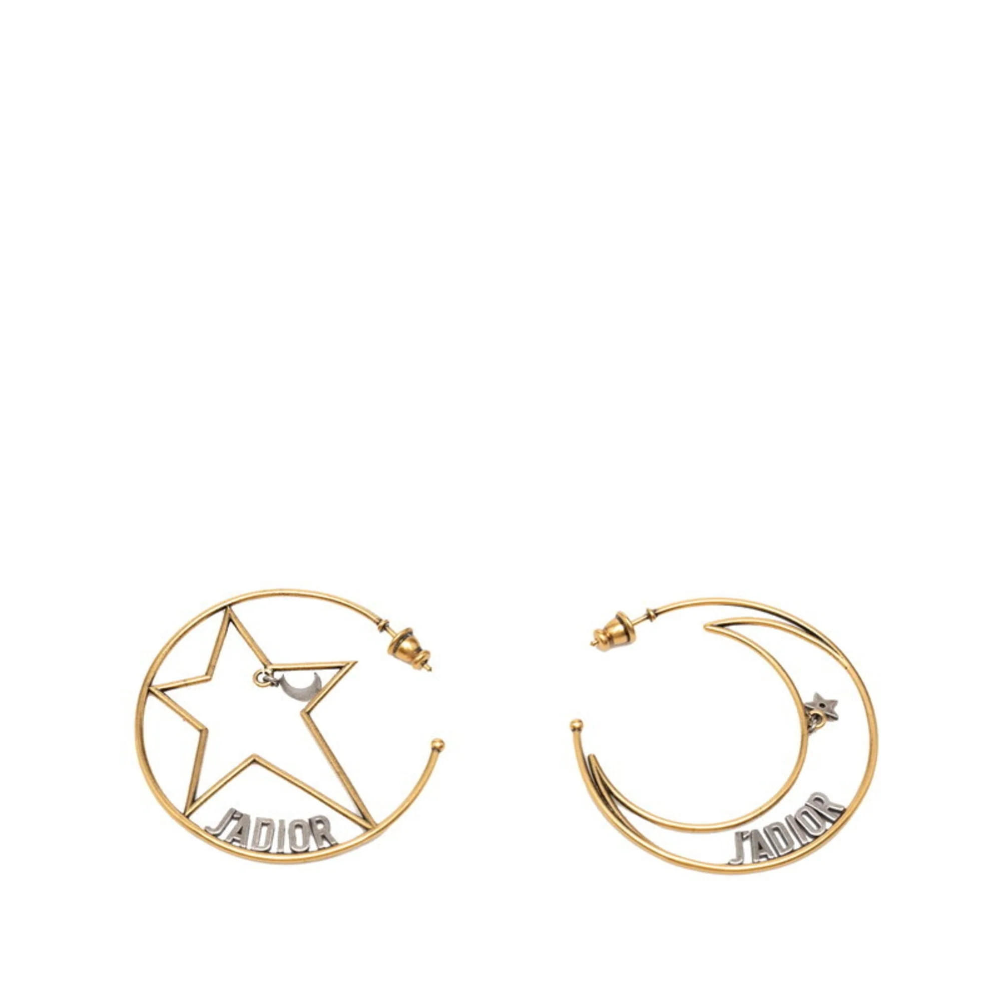 Hoop Earrings Gold and Metal