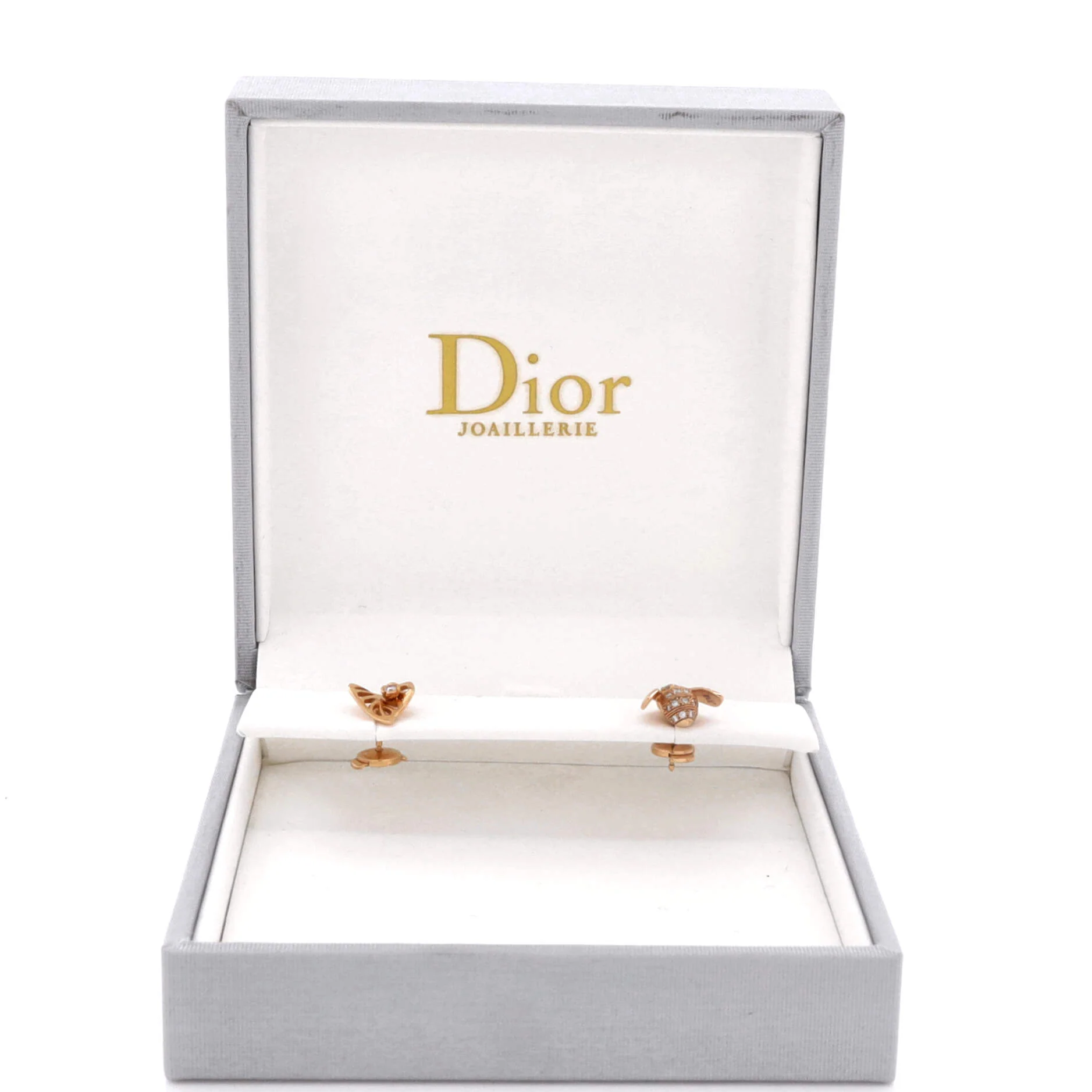 La Rose Dior Pre Catelan Earrings 18K Rose Gold with Diamonds - Image 2