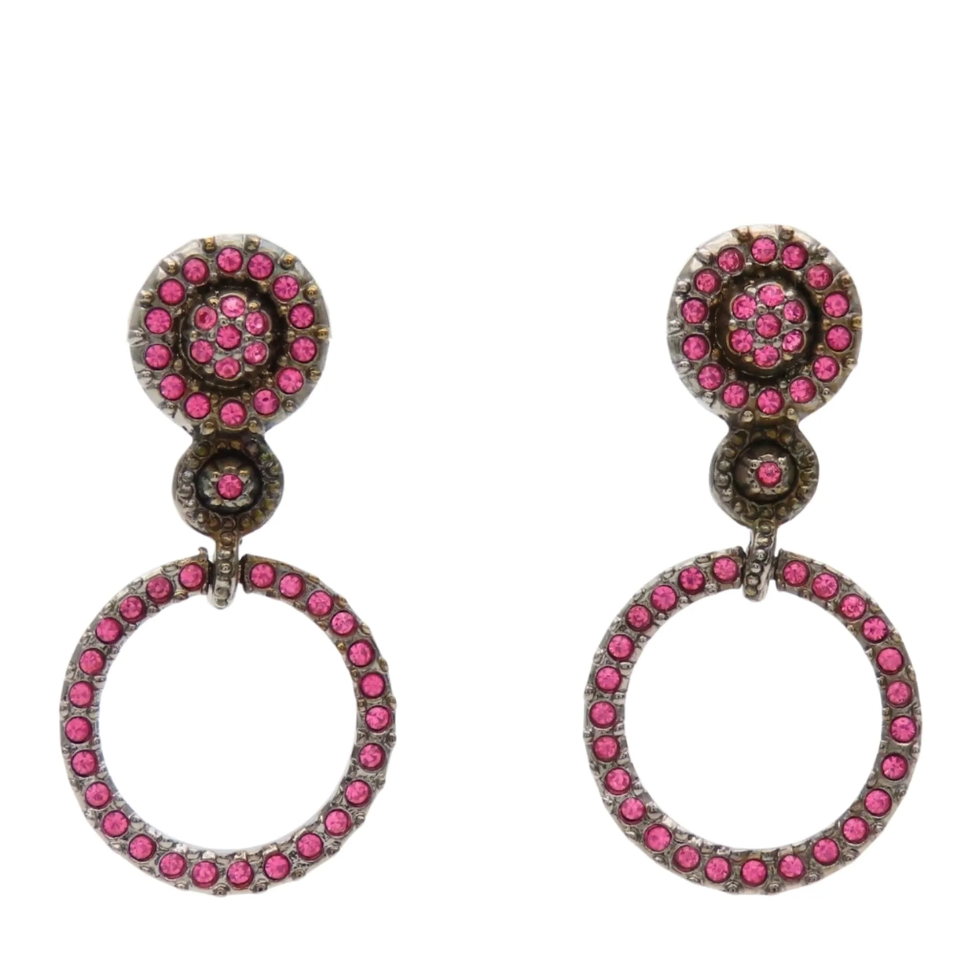 Rhinestone Earrings Metal
