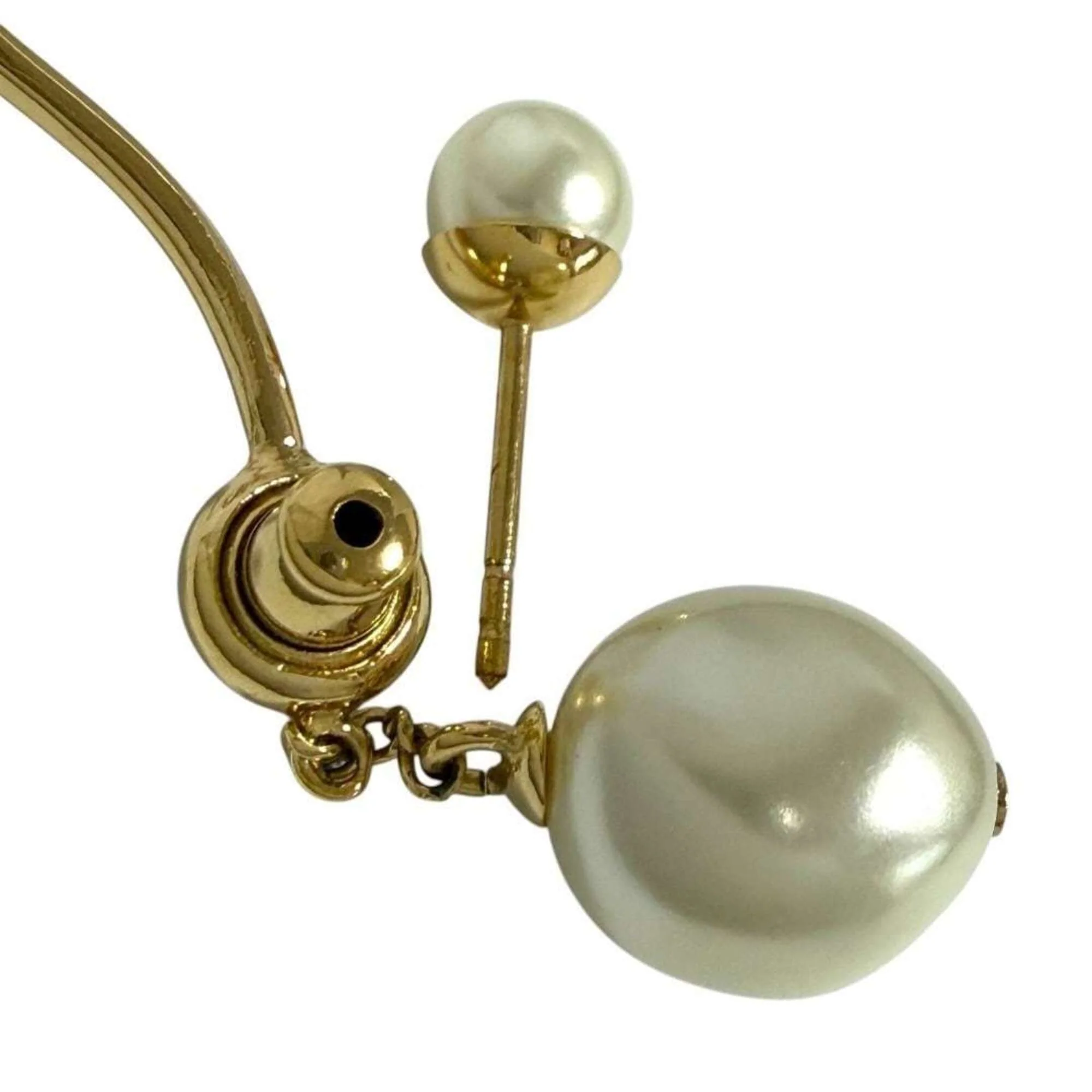 Ring Artificial Pearl and Metal and Rhinestone - Image 6