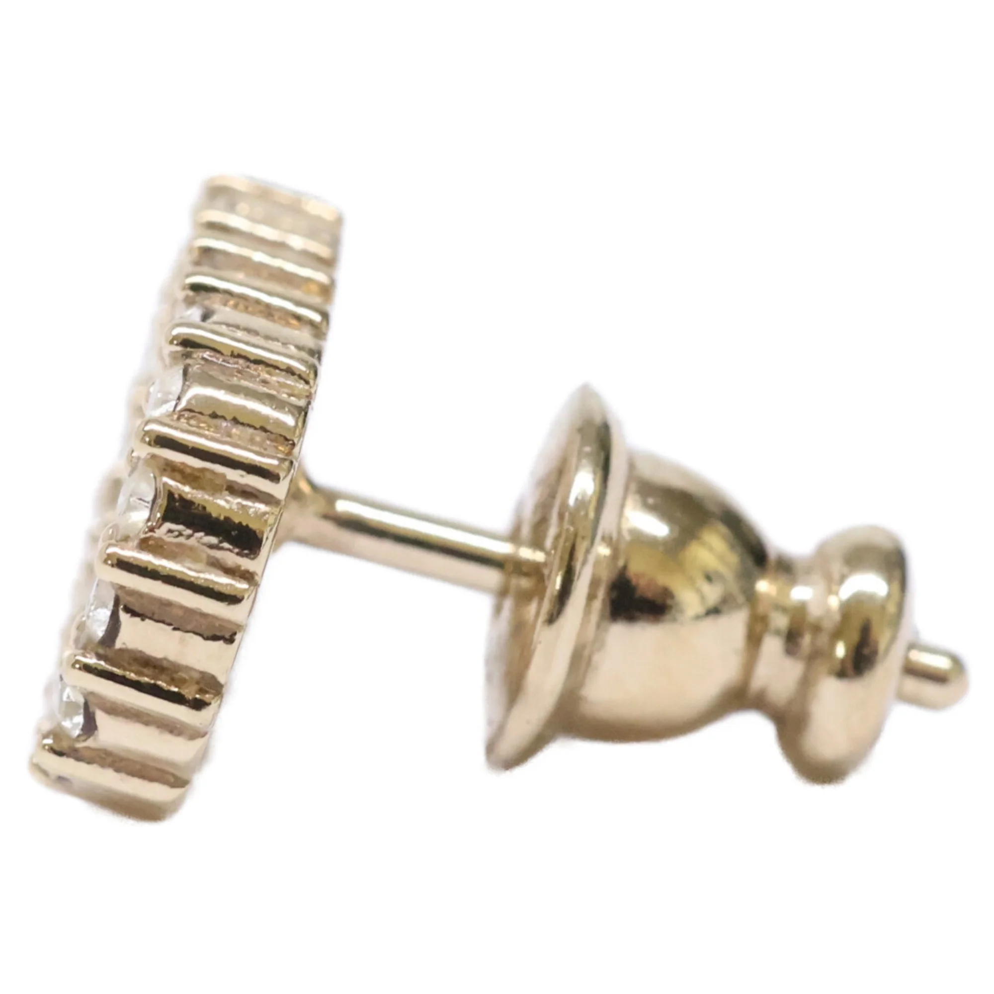 Single Earring Crystal Gold-Tone Metal - Image 2