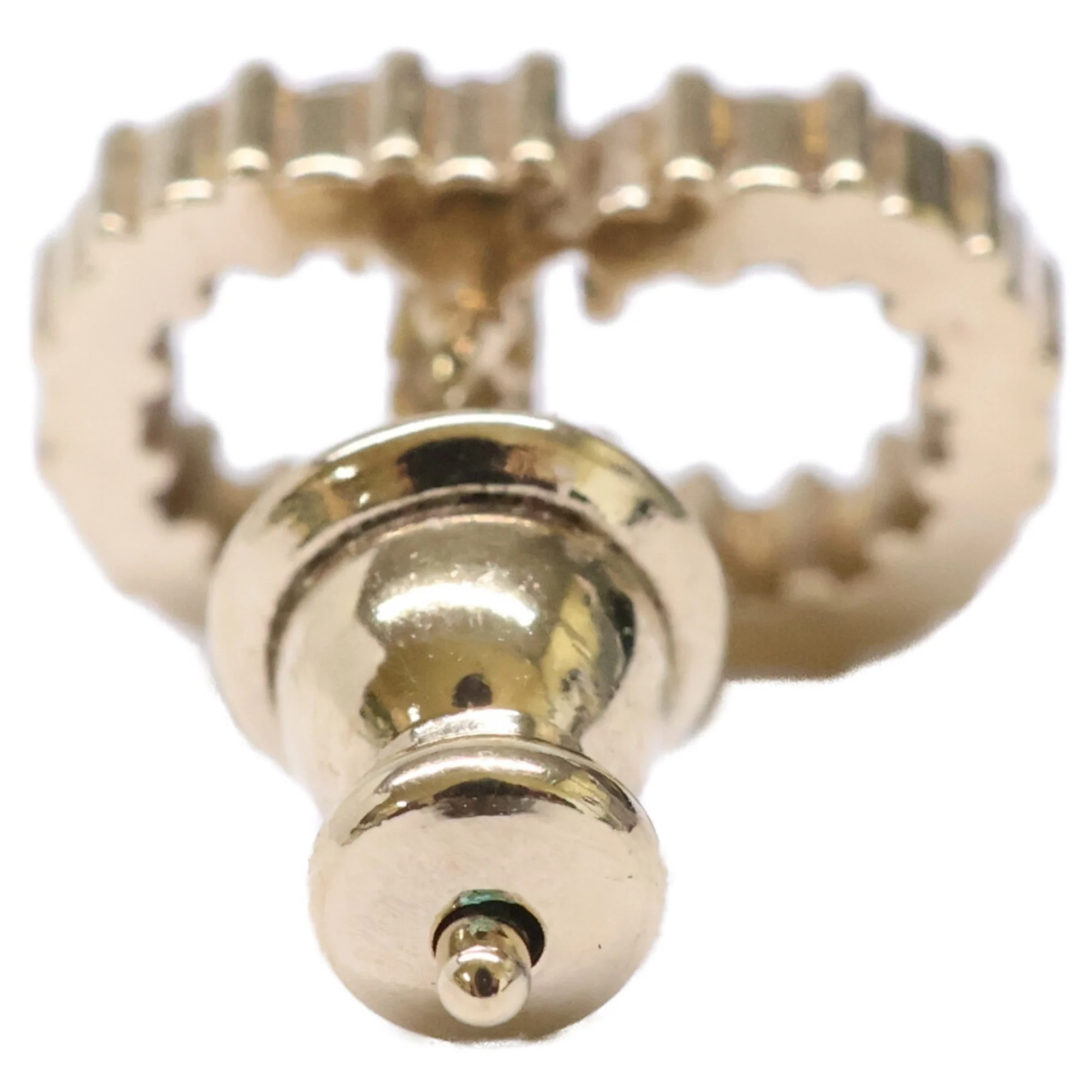 Single Earring Crystal Gold-Tone Metal - Image 3
