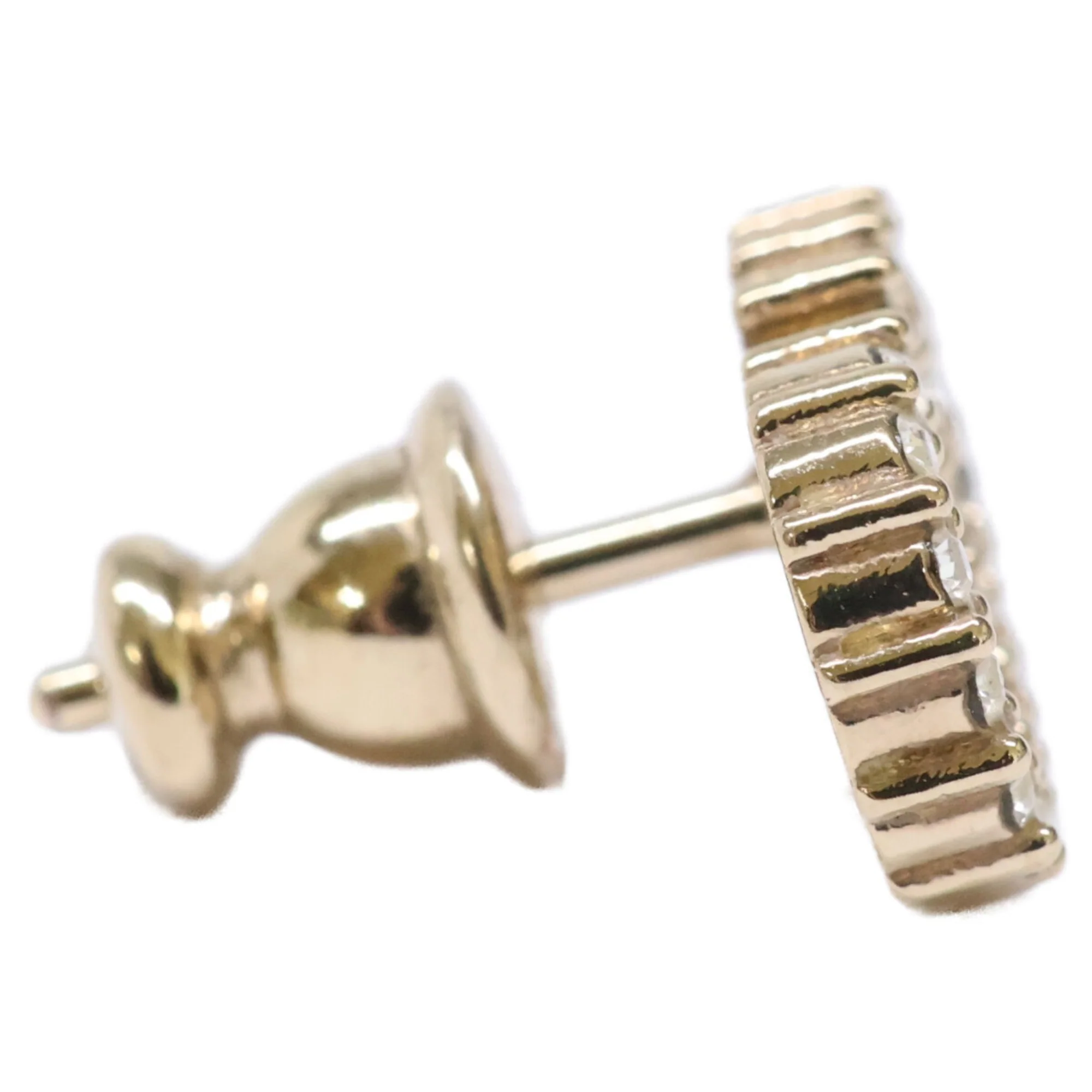 Single Earring Crystal Gold-Tone Metal - Image 4