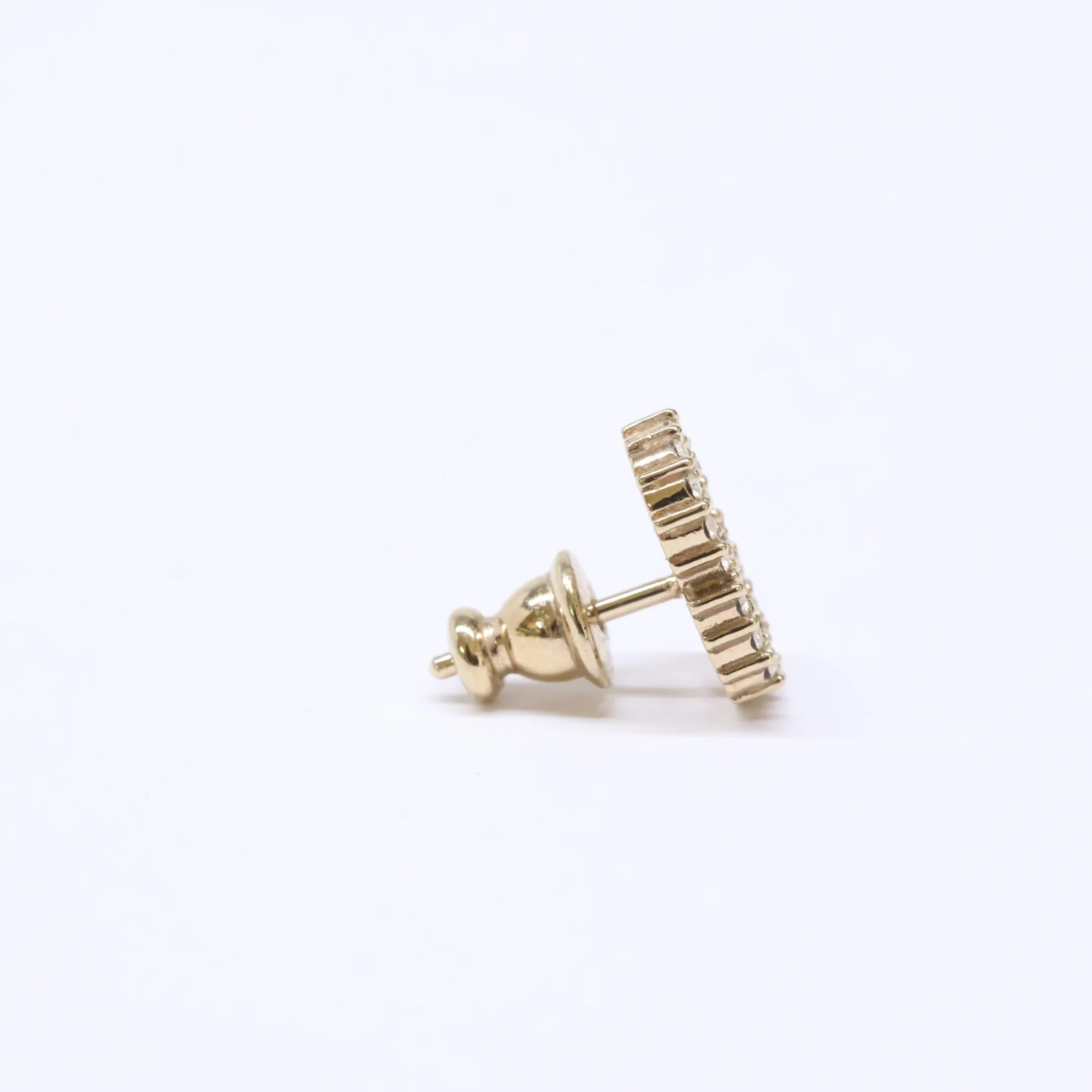 Single Earring Crystal Gold-Tone Metal - Image 6