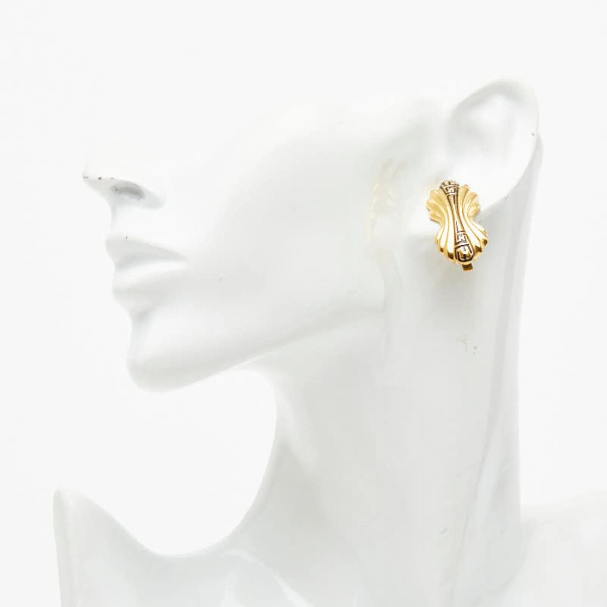 Earrings Logo Gold-Tone Metal - Image 5