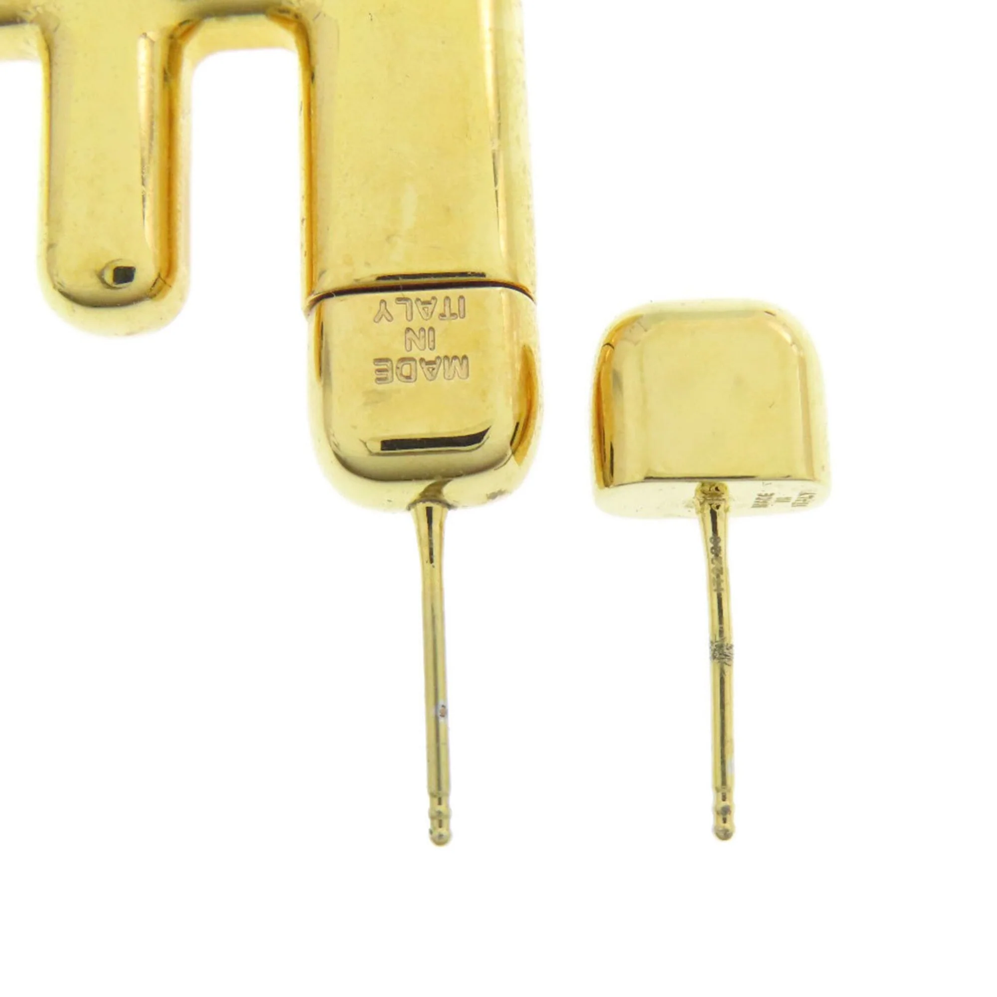Earrings Logo Gold-Tone Metal - Image 6