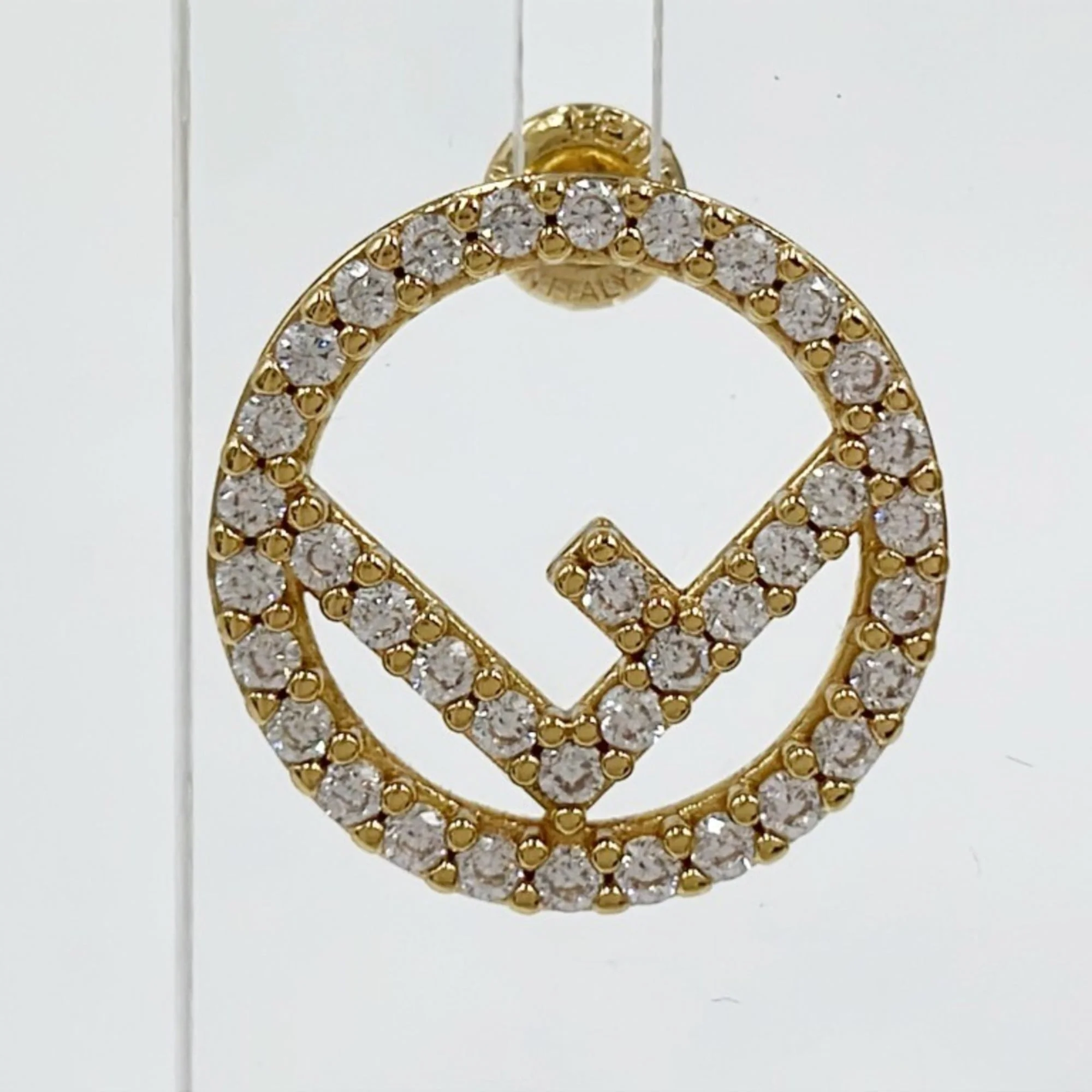 Earrings Rhinestone Gold-Tone Metal - Image 2
