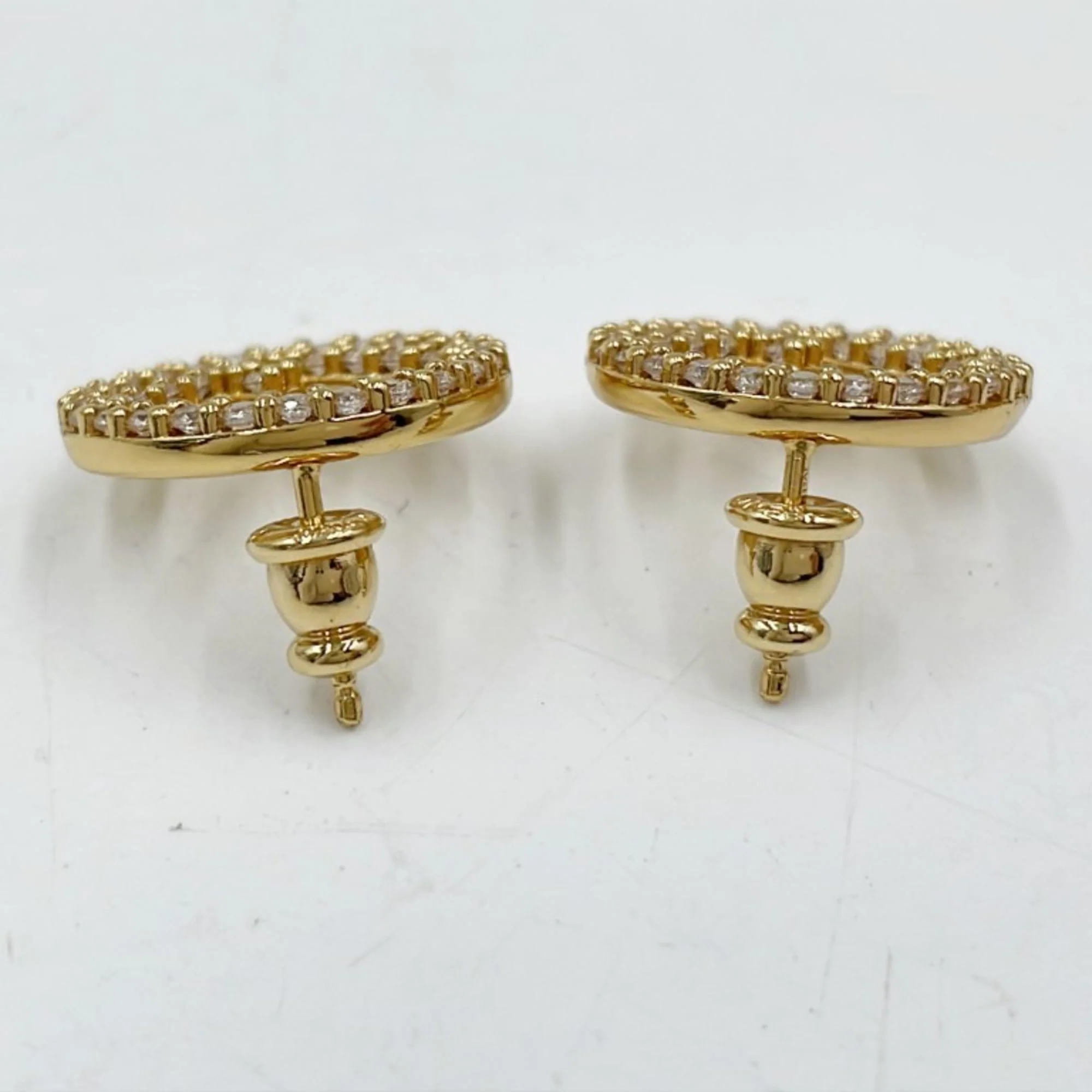 Earrings Rhinestone Gold-Tone Metal - Image 4