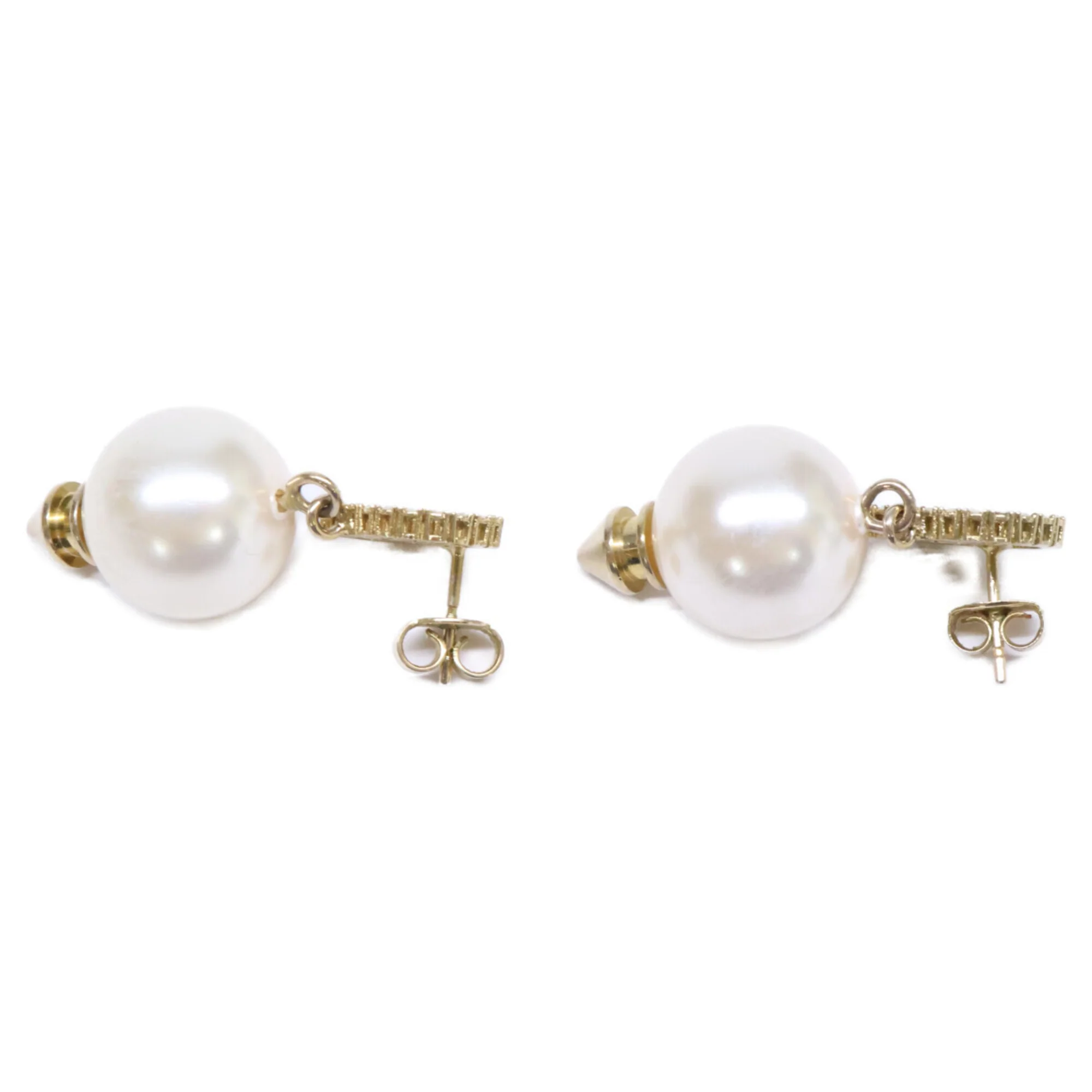 Earrings Pearl Gold-Tone Metal - Image 2