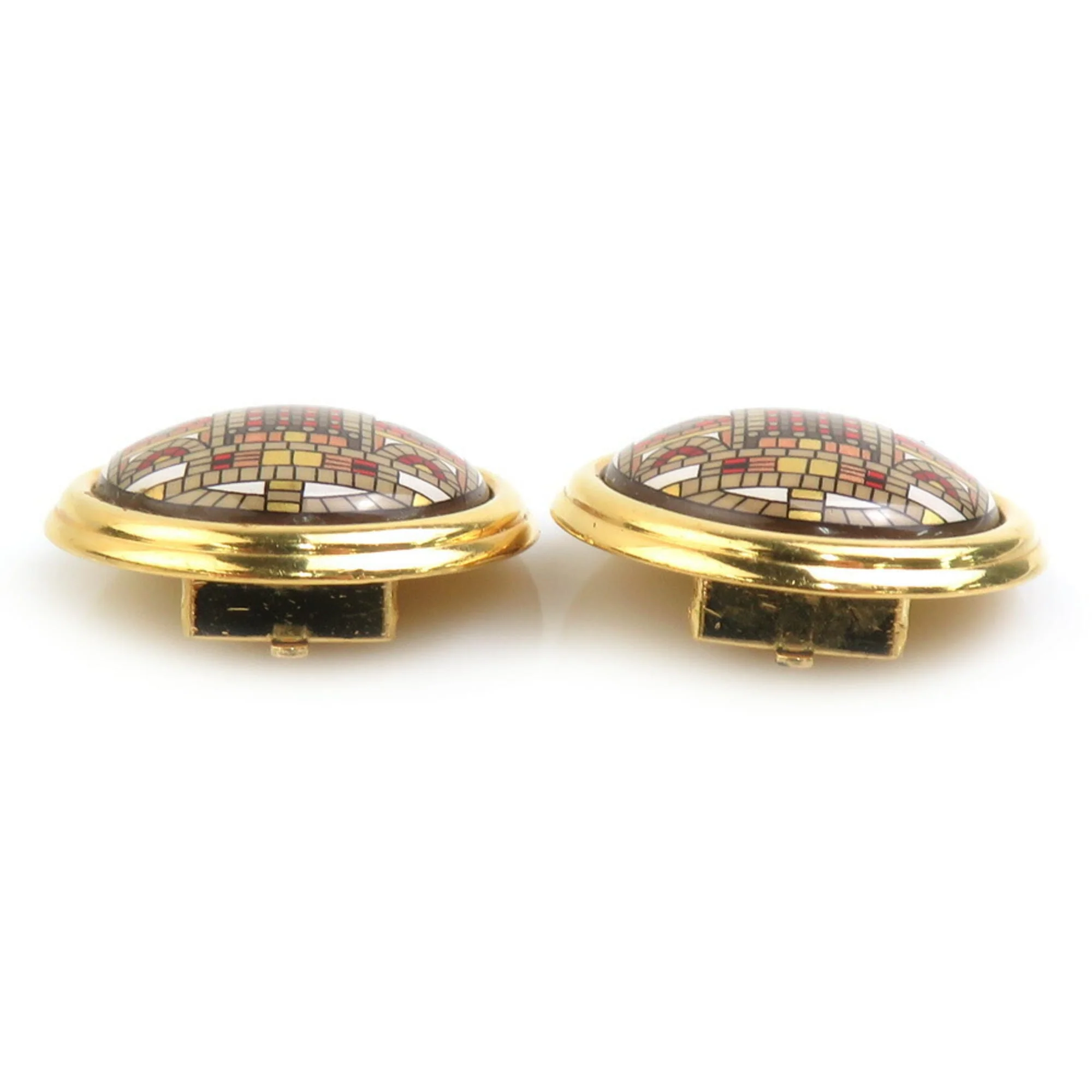 Clip-On Earrings Enamel and Metal - Image 4