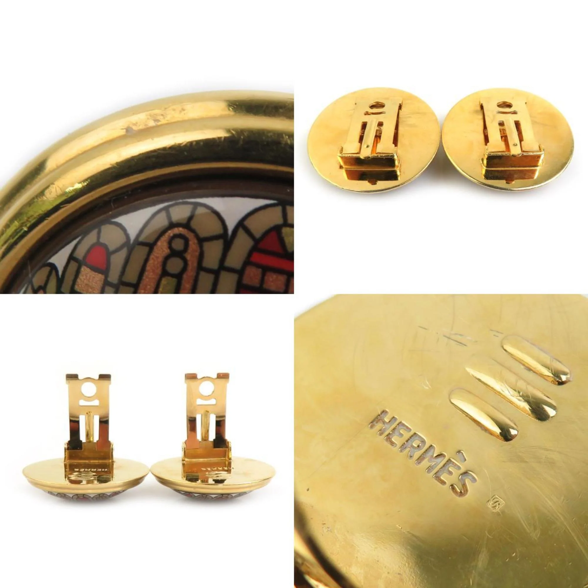 Clip-On Earrings Enamel and Metal - Image 5