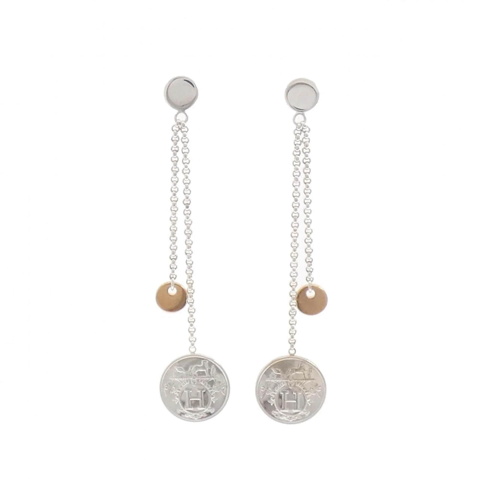 Earrings 18K Rose Gold and Sterling Silver