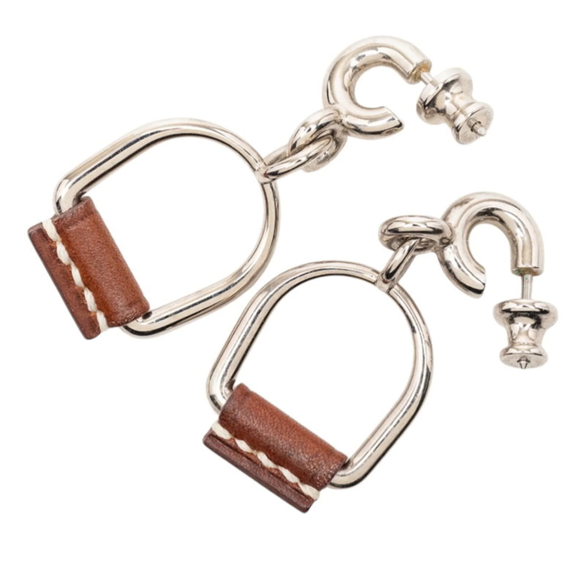 Earrings Leather and Metal - Image 2